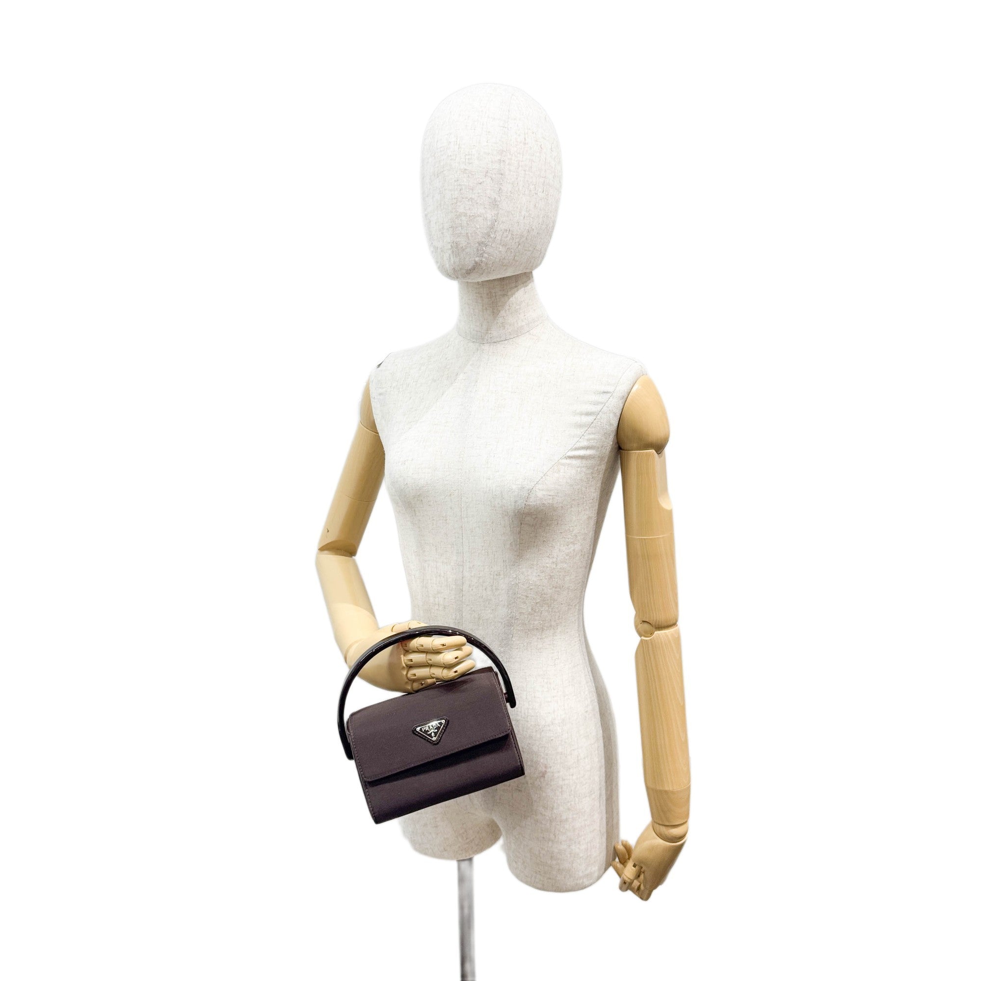 Brown Satin Hand Bag