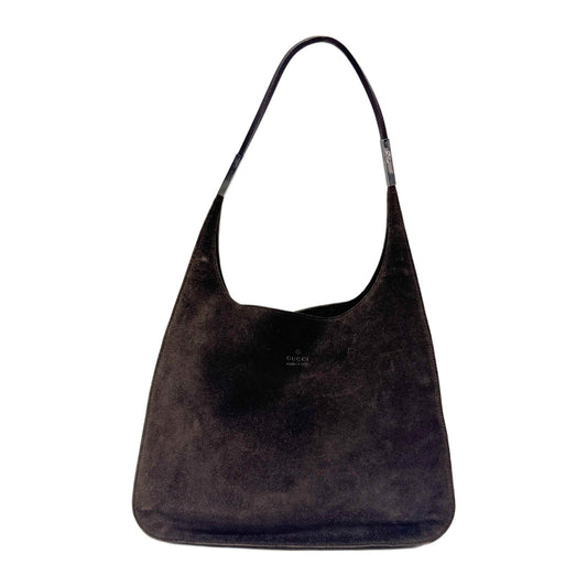 Brown Suede Shoulder Bag