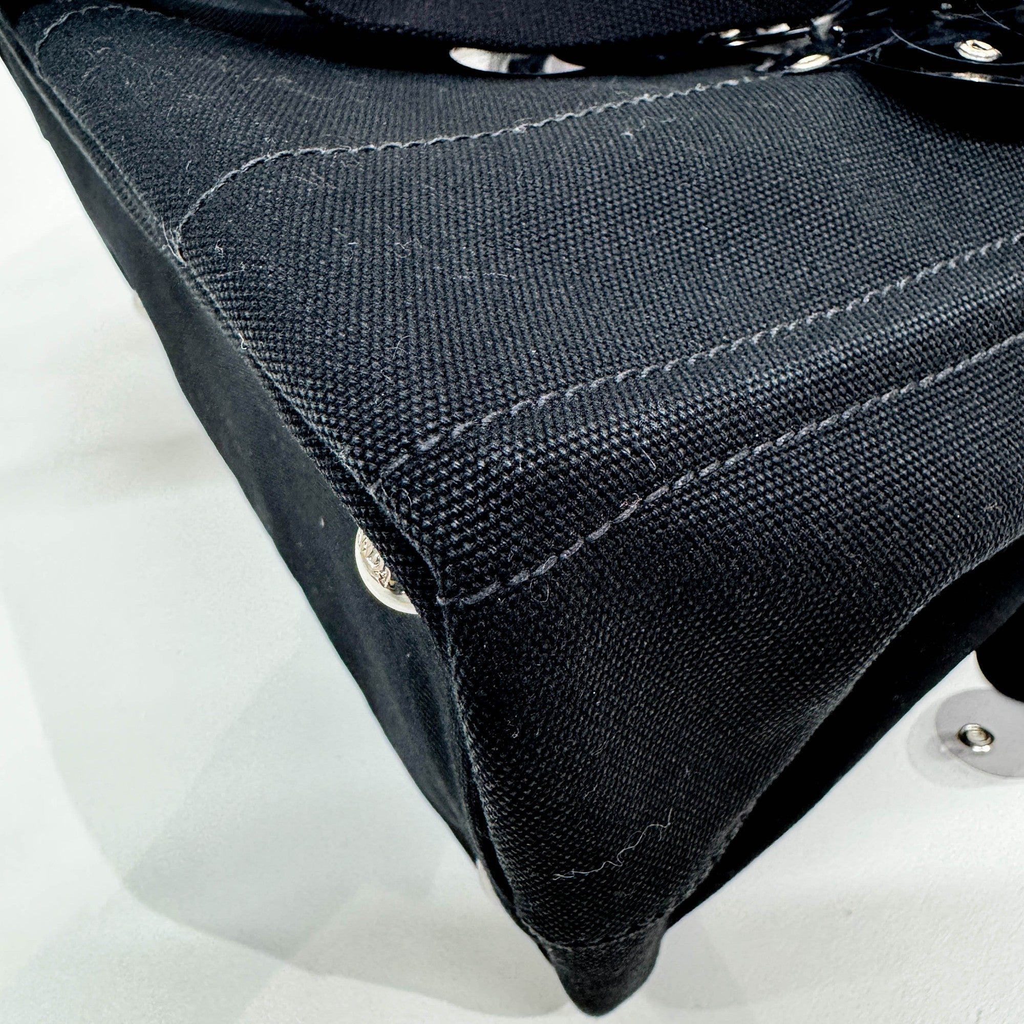 Sequin Fringe Black Canvas Two Way Bag