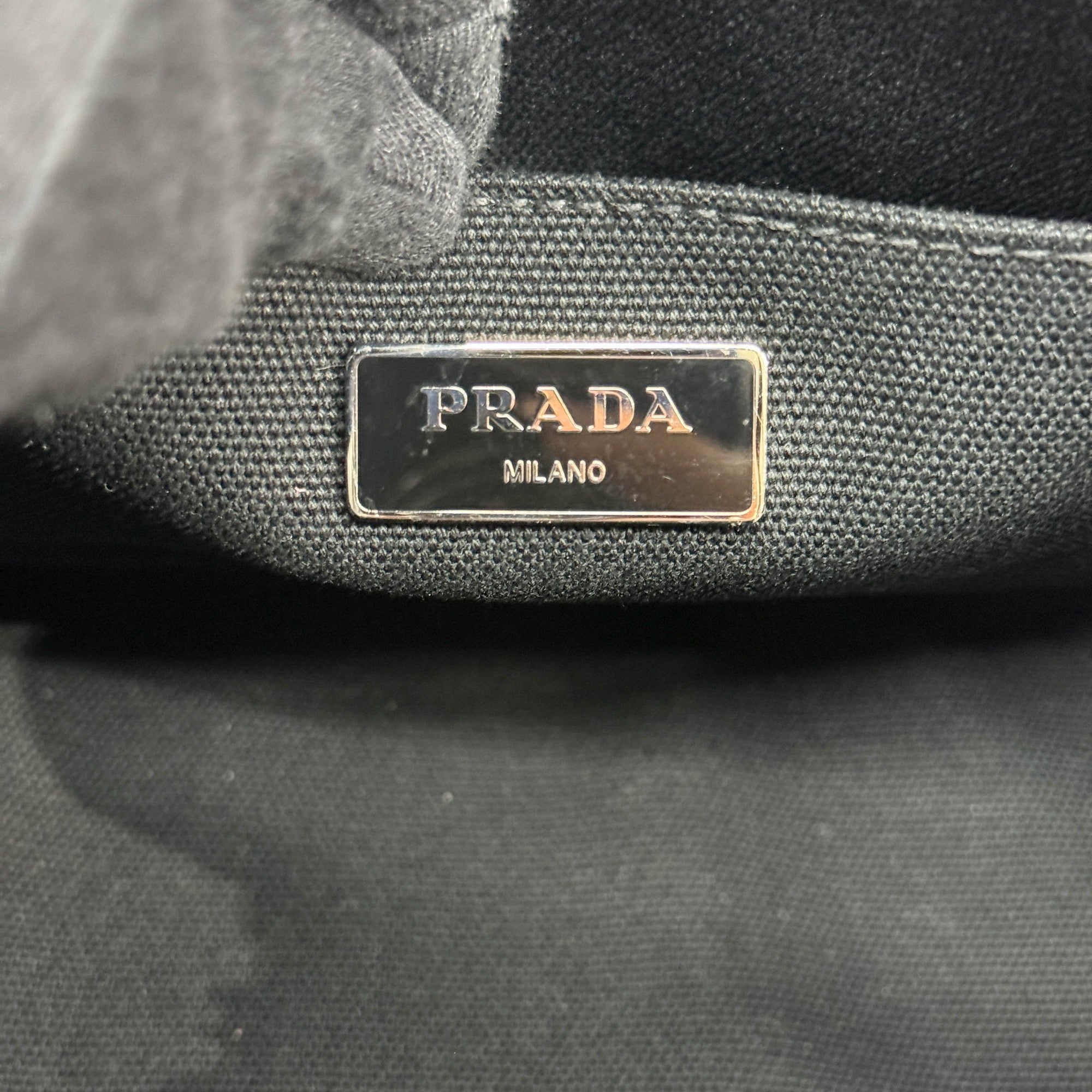 Sequin Fringe Black Canvas Two Way Bag