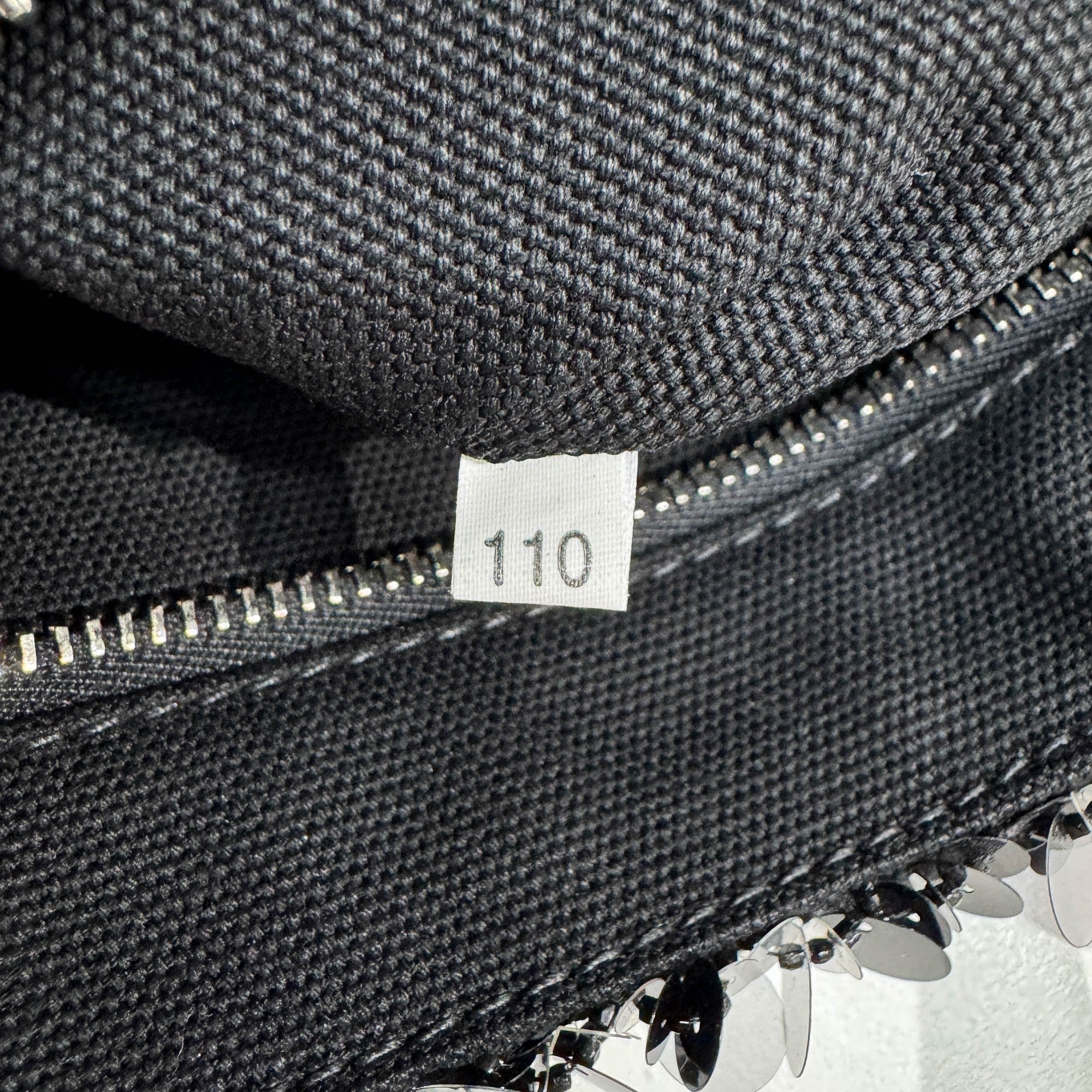 Sequin Fringe Black Canvas Two Way Bag