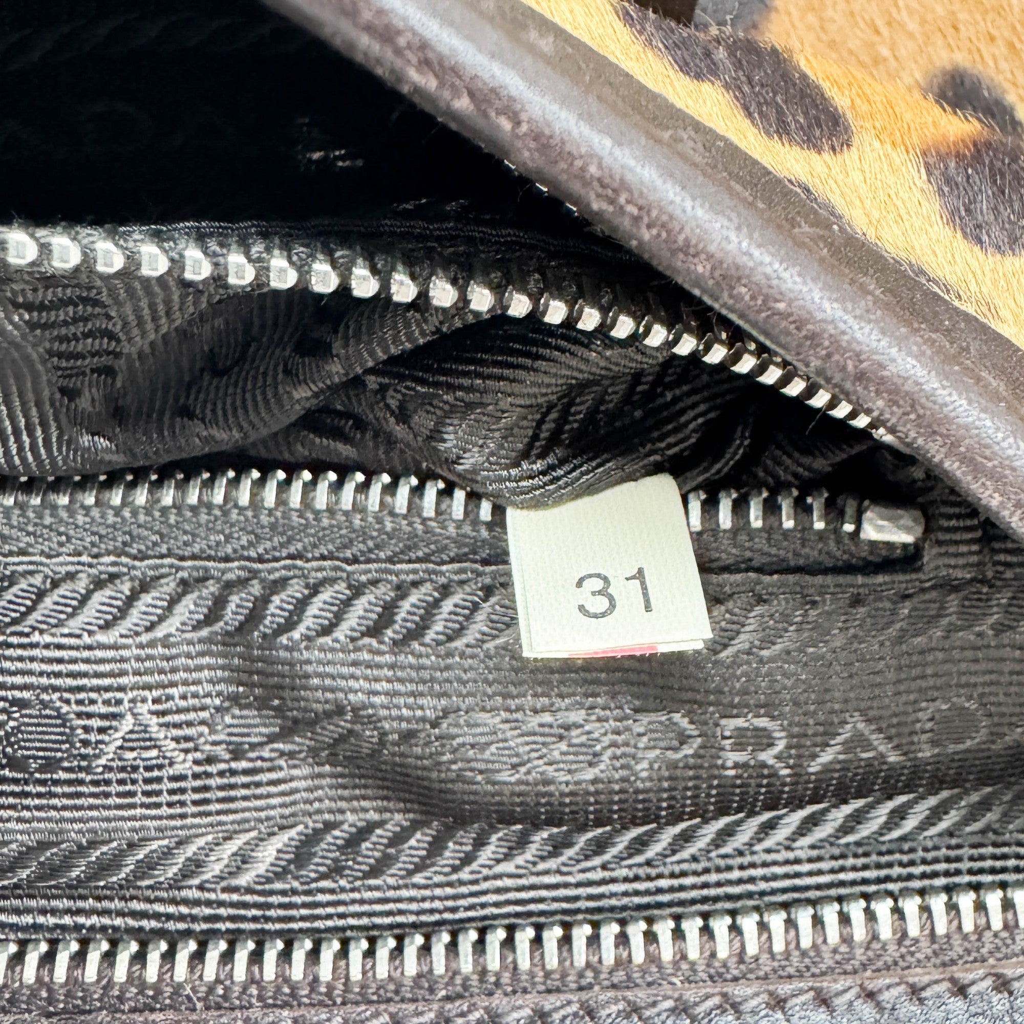 Harako Brown Leopard Print Pony Hair Hand Bag