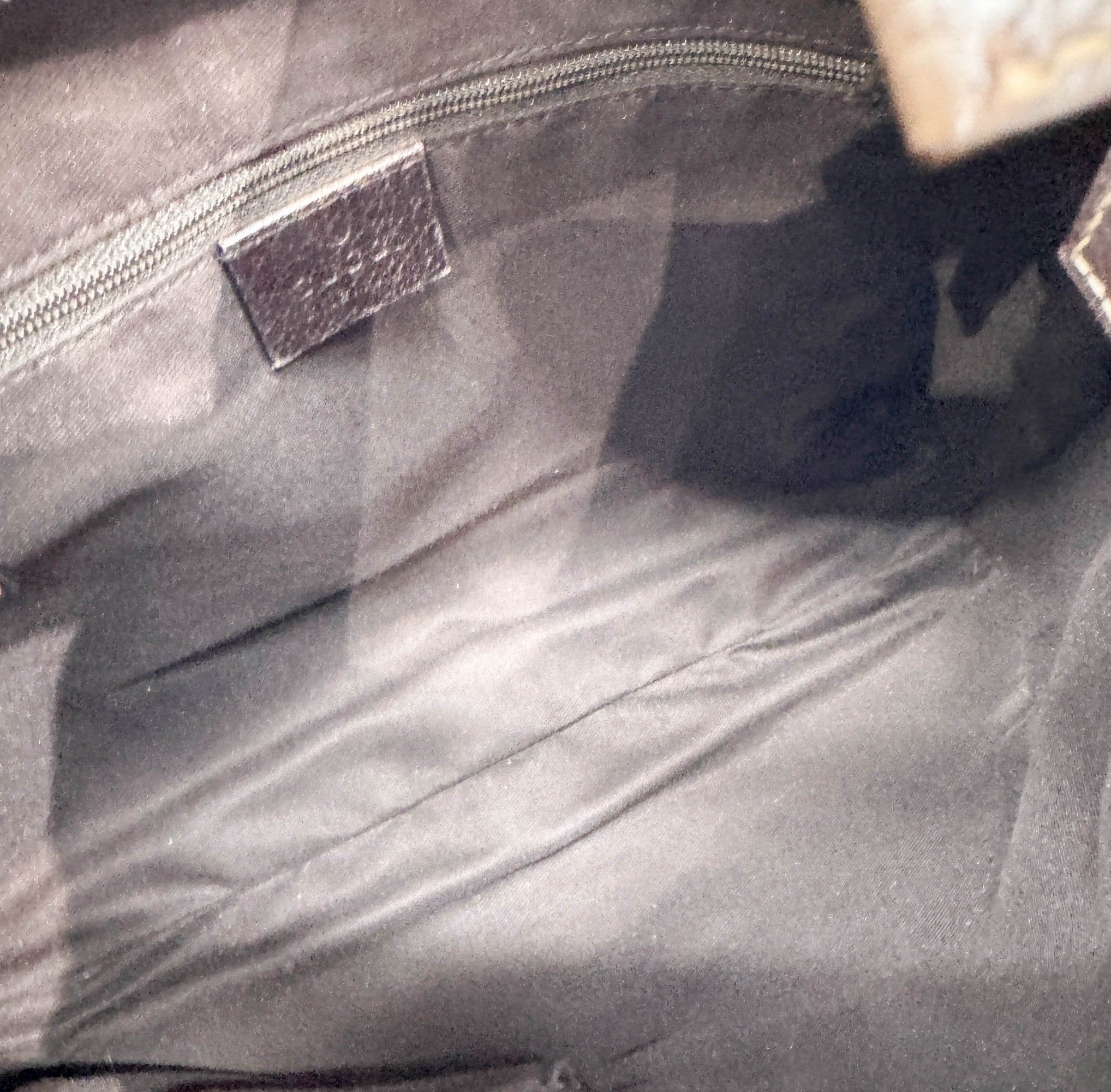 Abbey D-Ring Tan GG Canvas Shoulder Bag