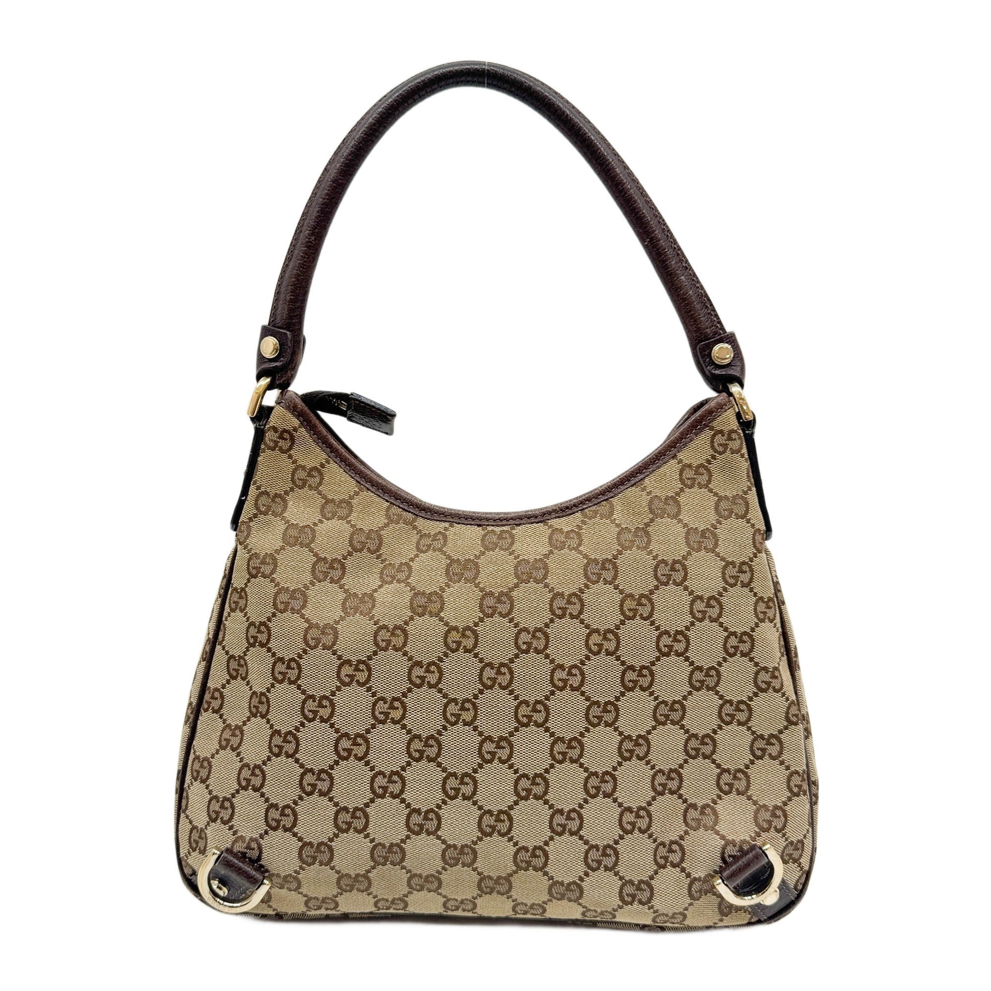 Abbey D-Ring Tan GG Canvas Shoulder Bag