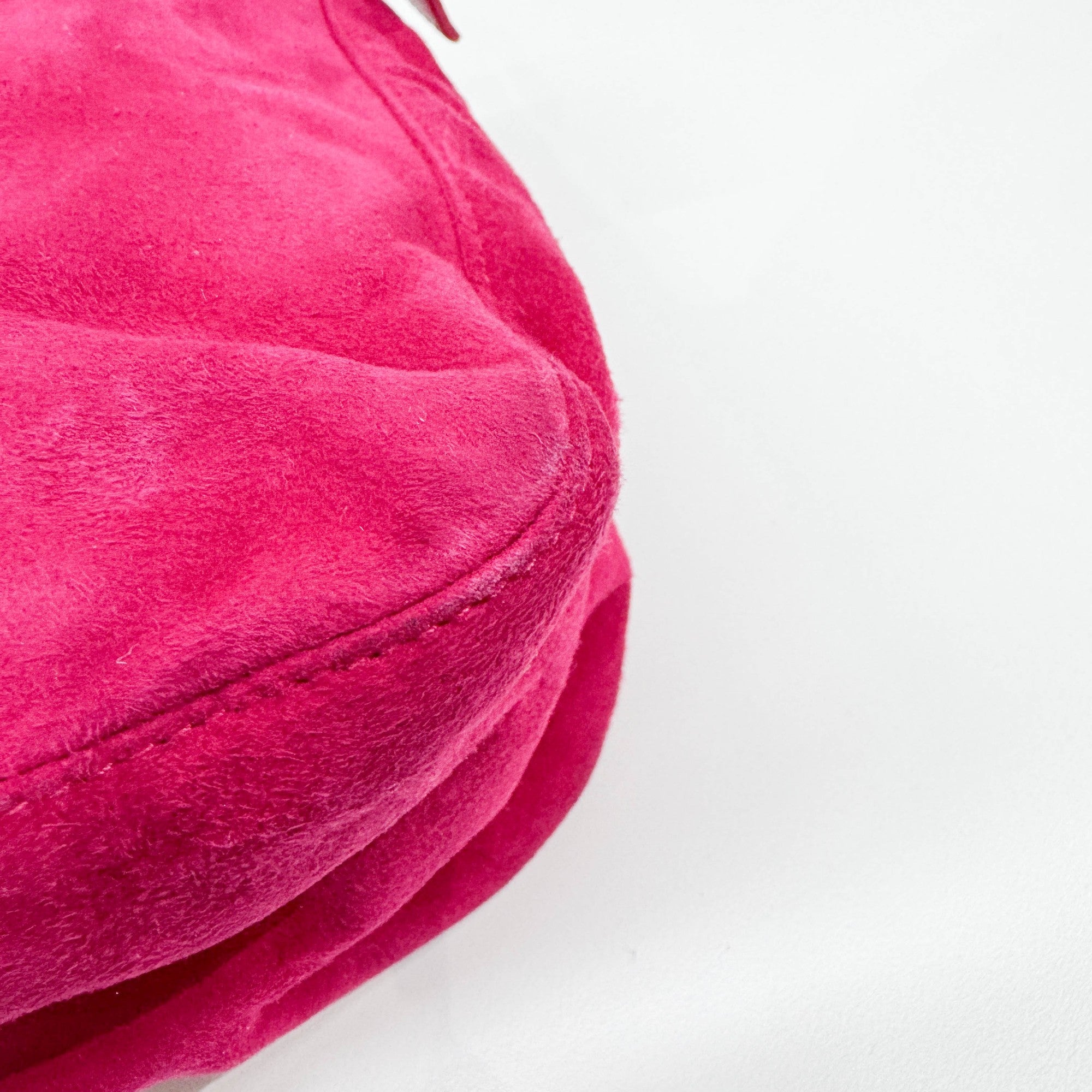 Mamma Baguette Pink Suede Shoulder Bag