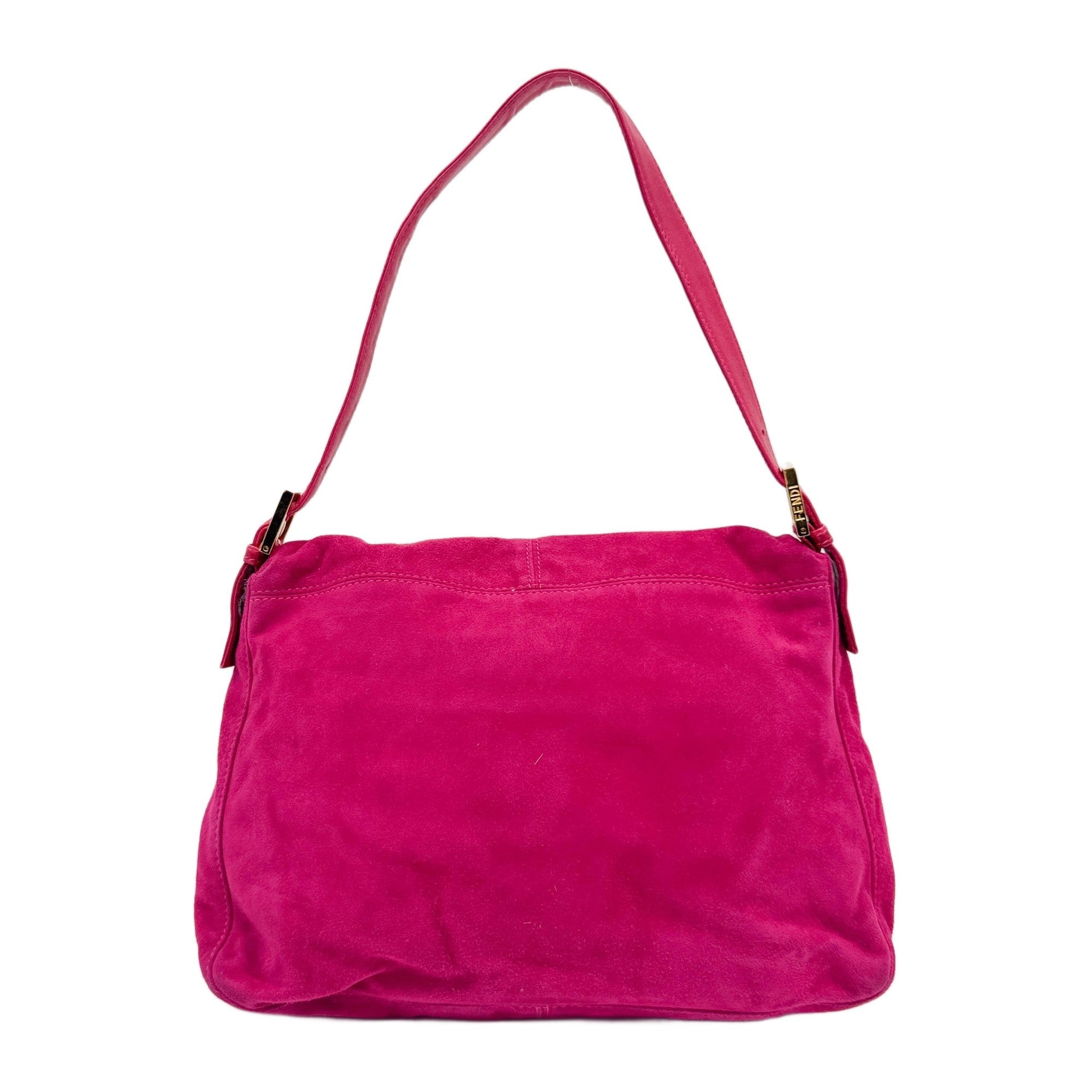Mamma Baguette Pink Suede Shoulder Bag
