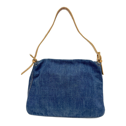 Mamma Baguette Blue Denim Shoulder Bag