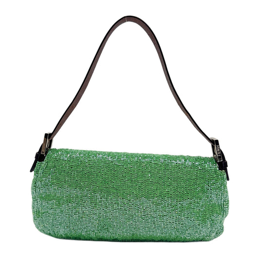 Baguette Green Beads Shoulder Bag