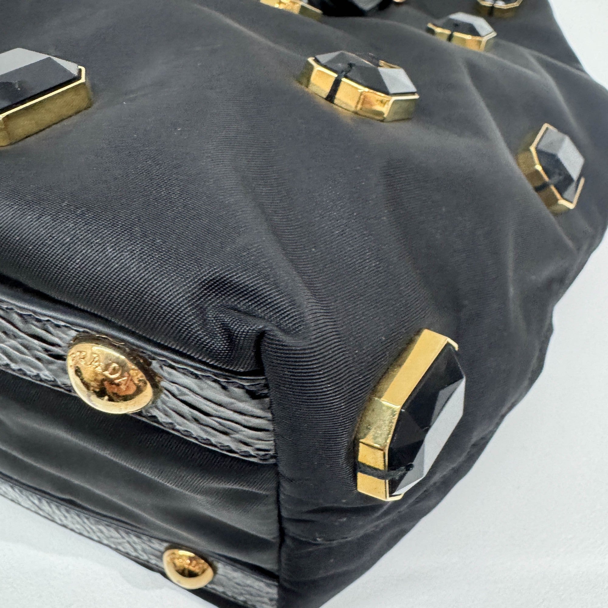 Canapa Bijou Black Nylon Tote Bag