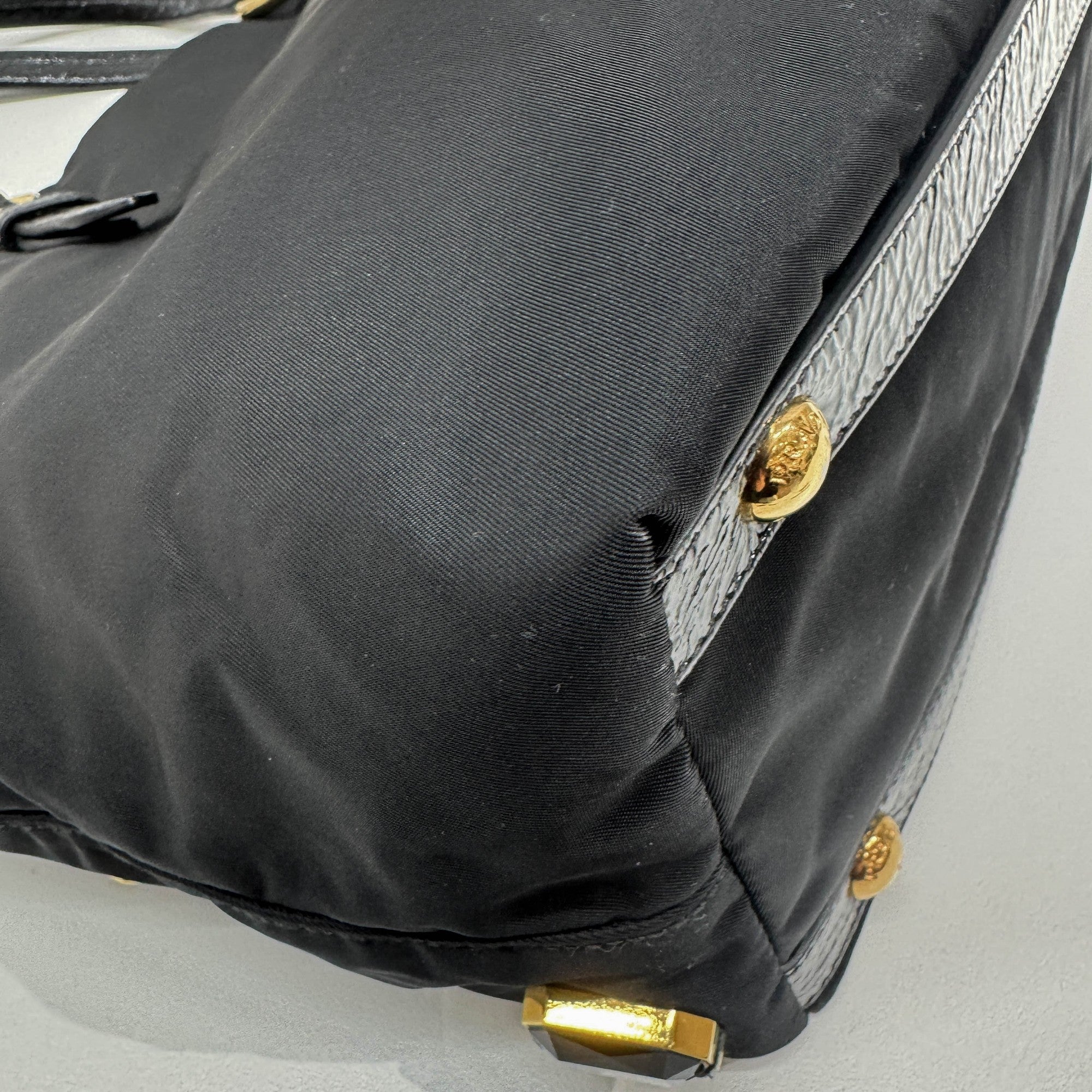 Canapa Bijou Black Nylon Tote Bag