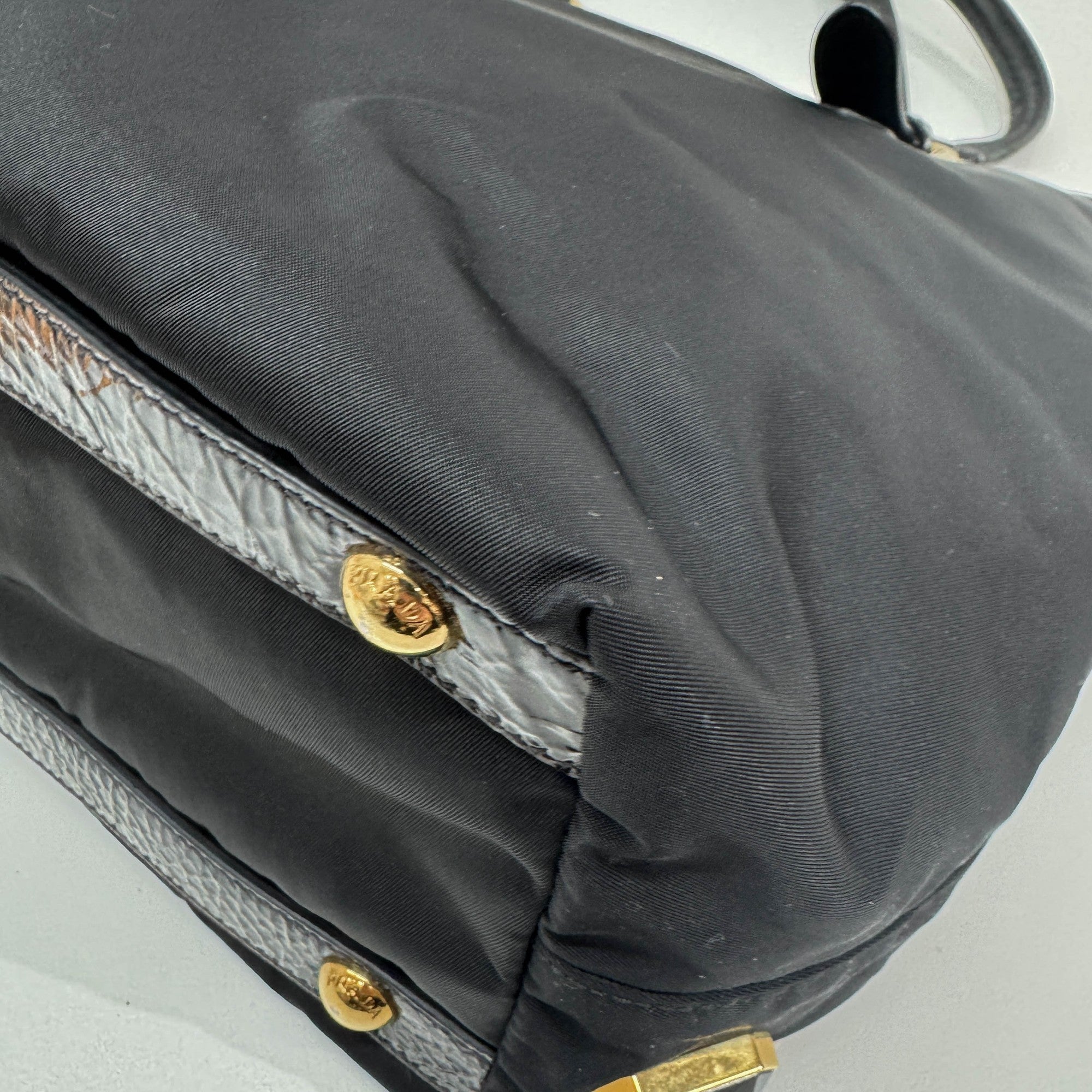 Canapa Bijou Black Nylon Tote Bag