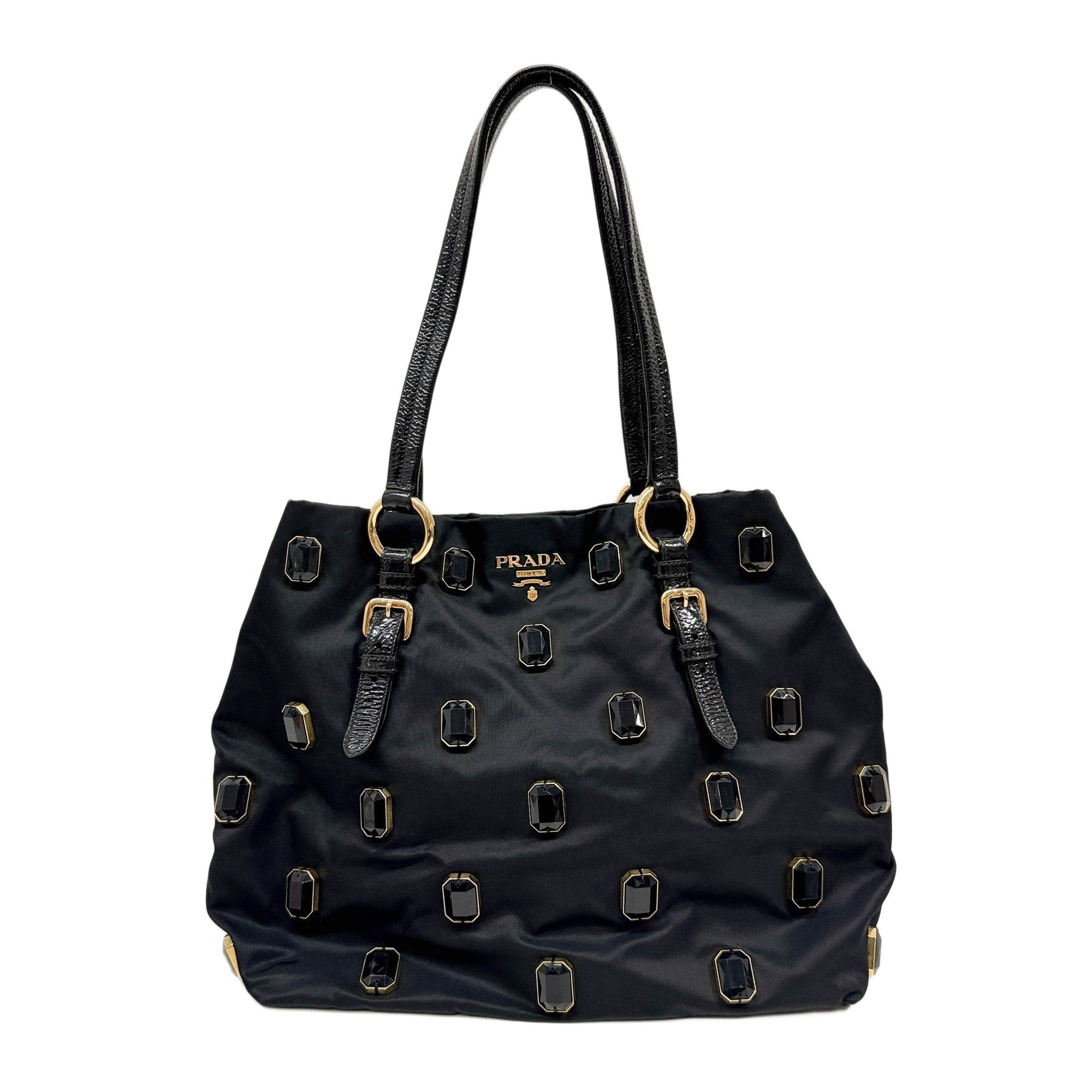 Canapa Bijou Black Nylon Tote Bag