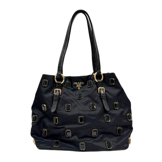 Canapa Bijou Black Nylon Tote Bag