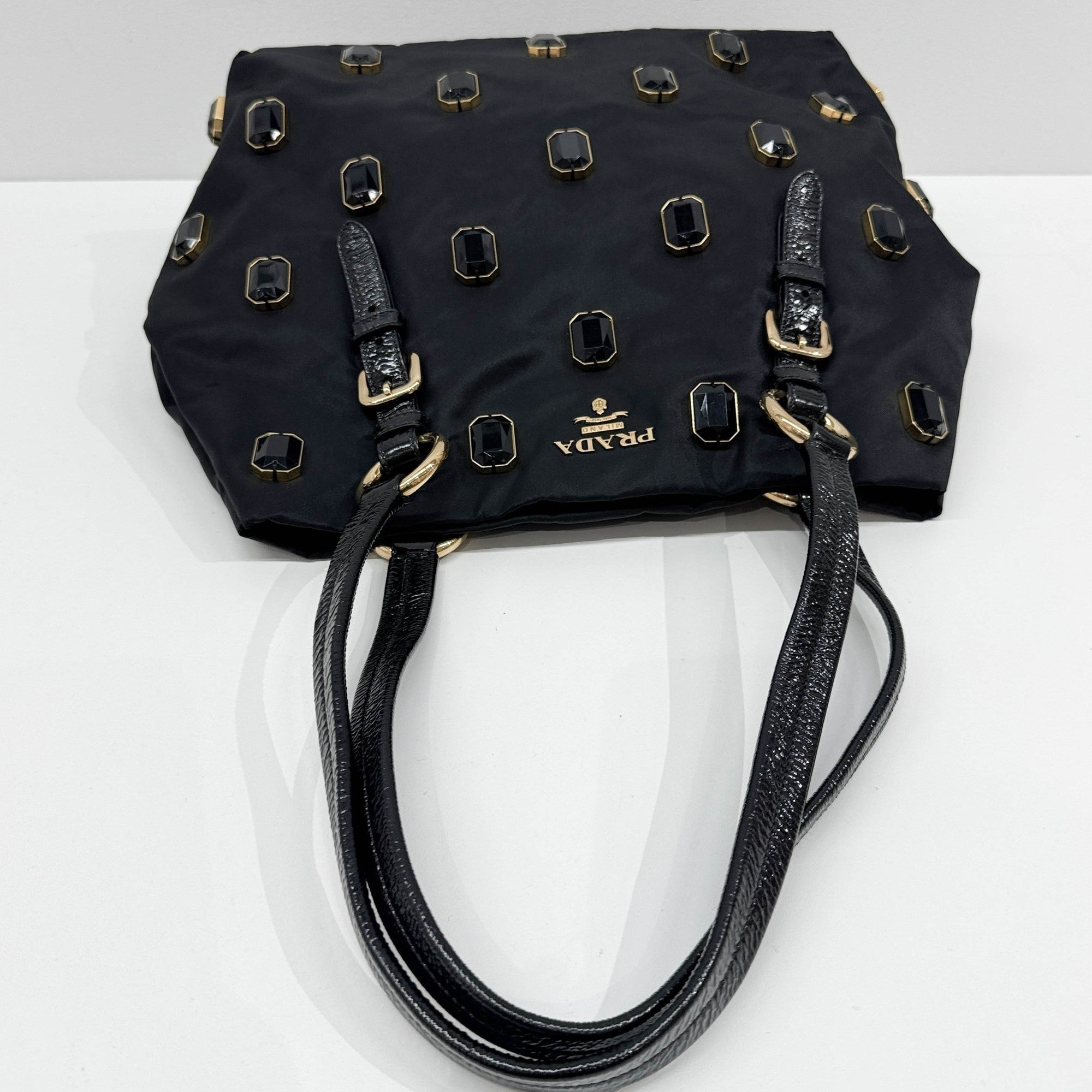 Canapa Bijou Black Nylon Tote Bag