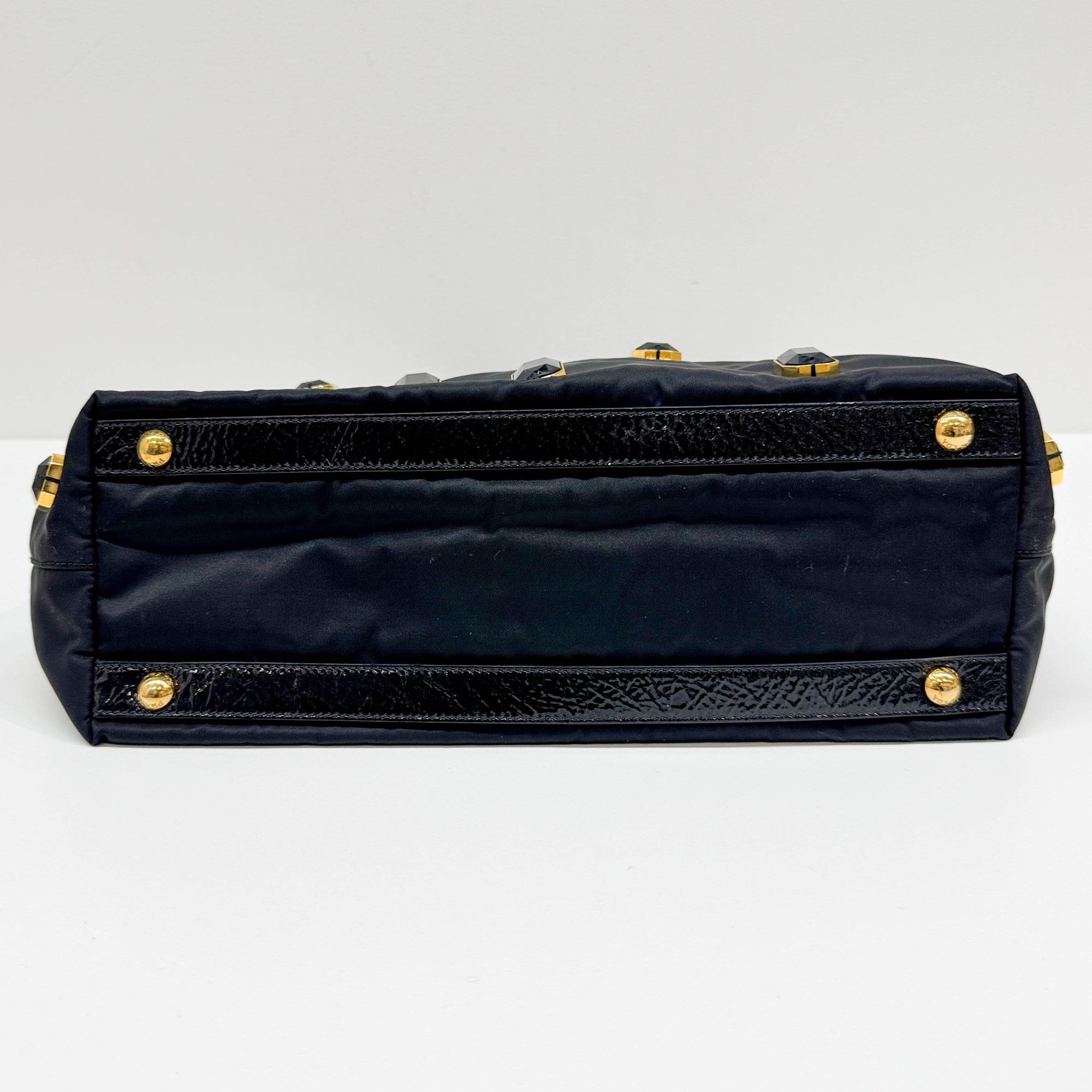 Canapa Bijou Black Nylon Tote Bag