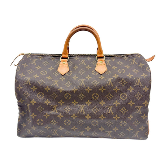 Speedy 40 Brown Monogram Canvas Hand Bag
