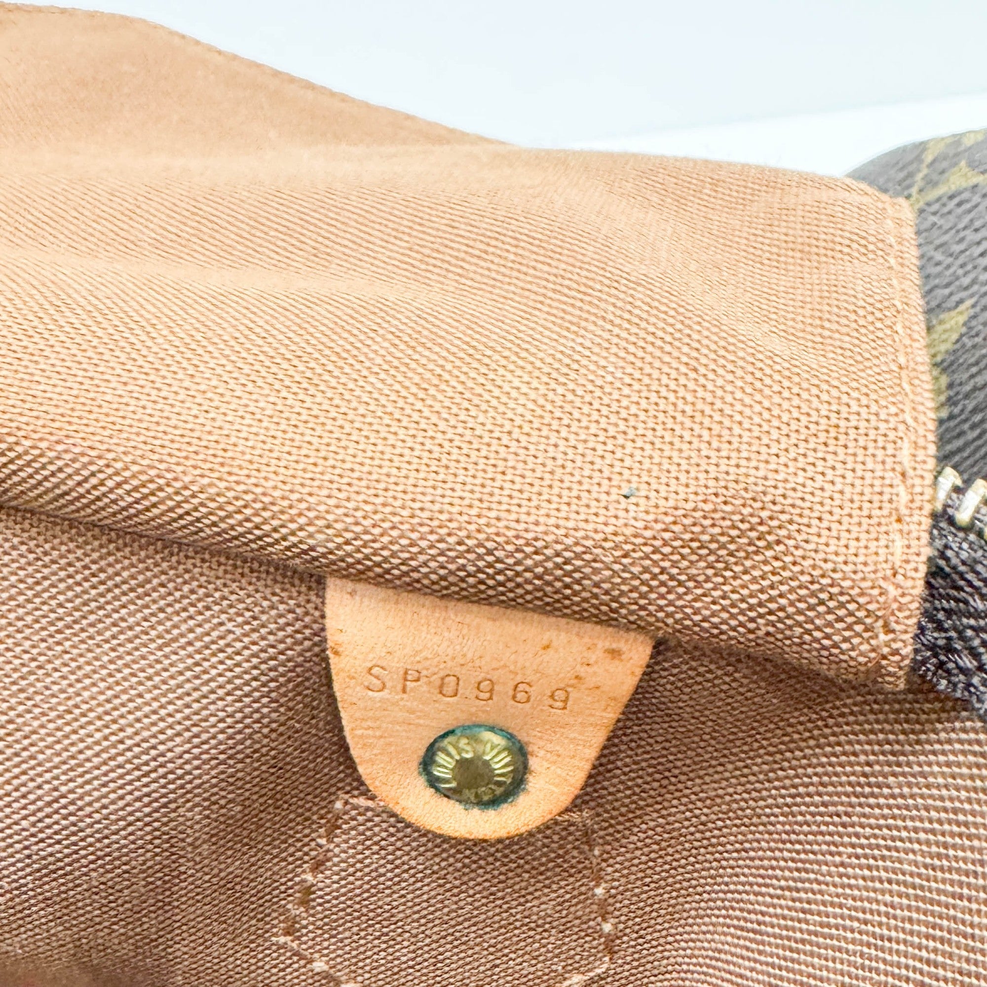 Speedy 40 Brown Monogram Canvas Hand Bag