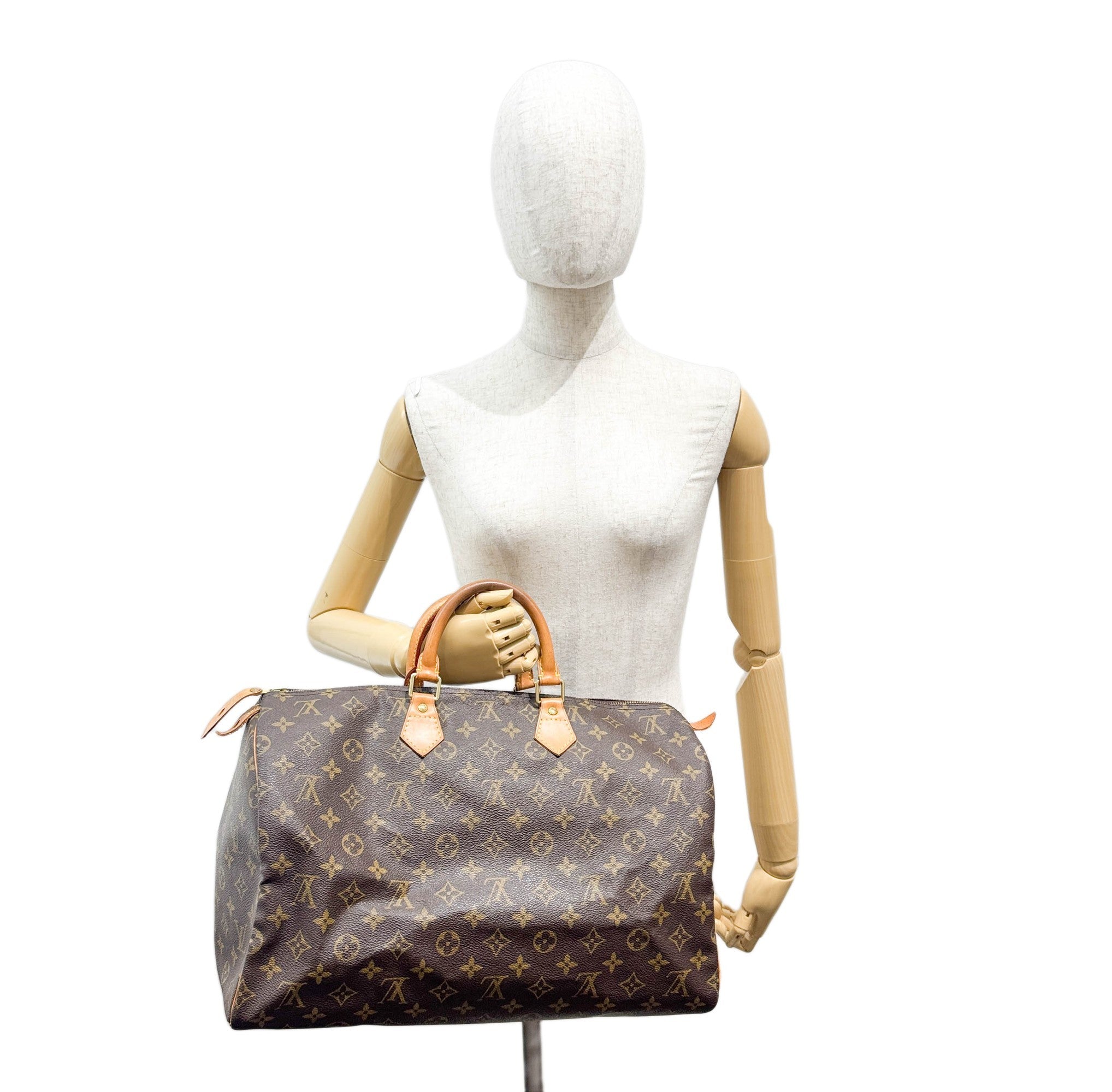 Speedy 40 Brown Monogram Canvas Hand Bag