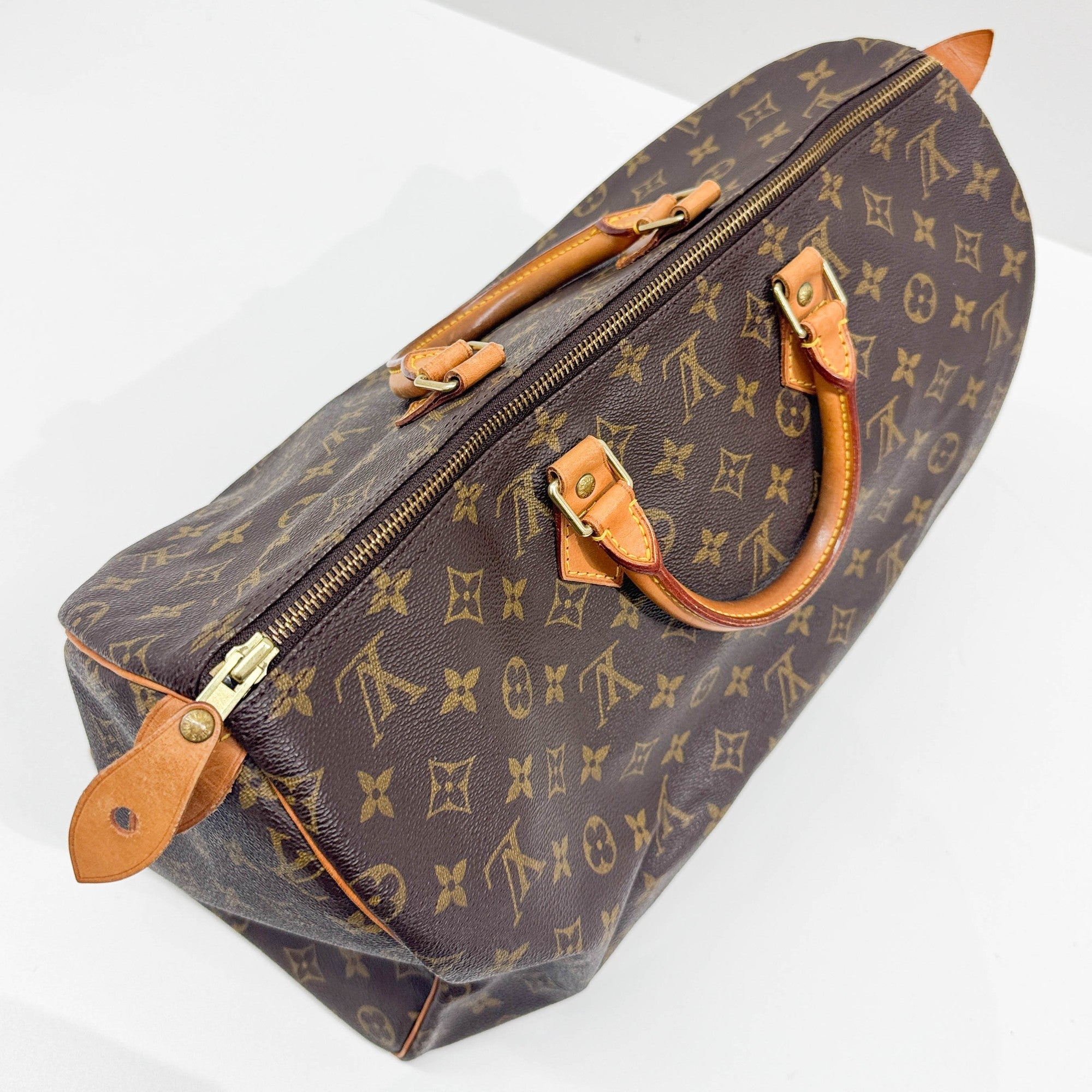 Speedy 40 Brown Monogram Canvas Hand Bag