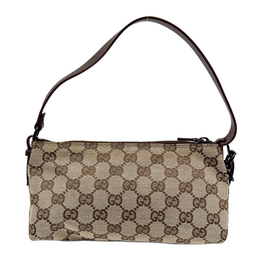 Tan GG Canvas Shoulder Bag