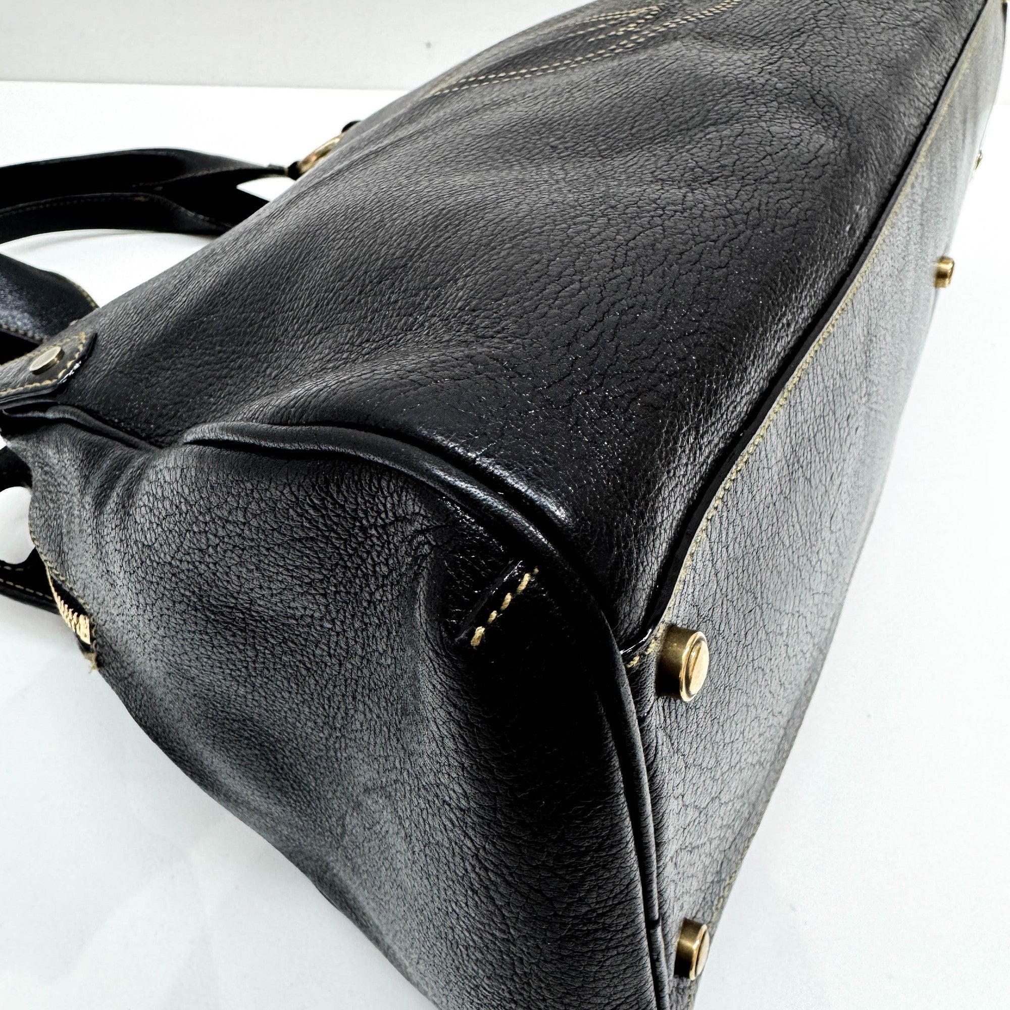 Marcello Black Leather Shoulder Bag