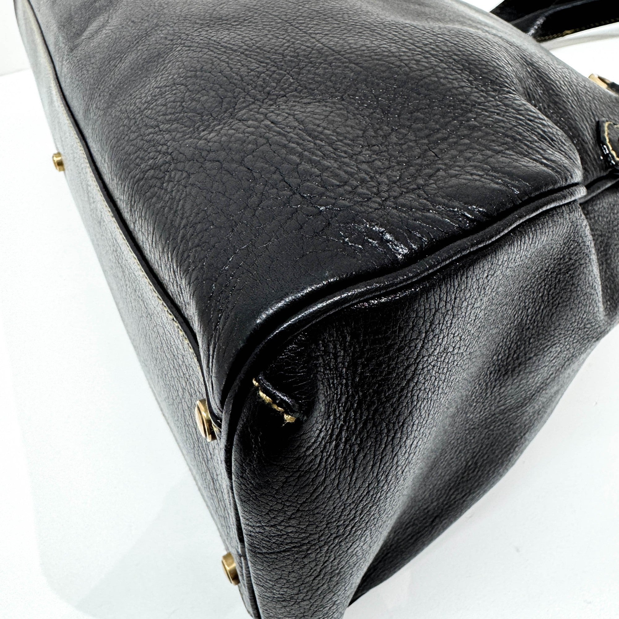 Marcello Black Leather Shoulder Bag