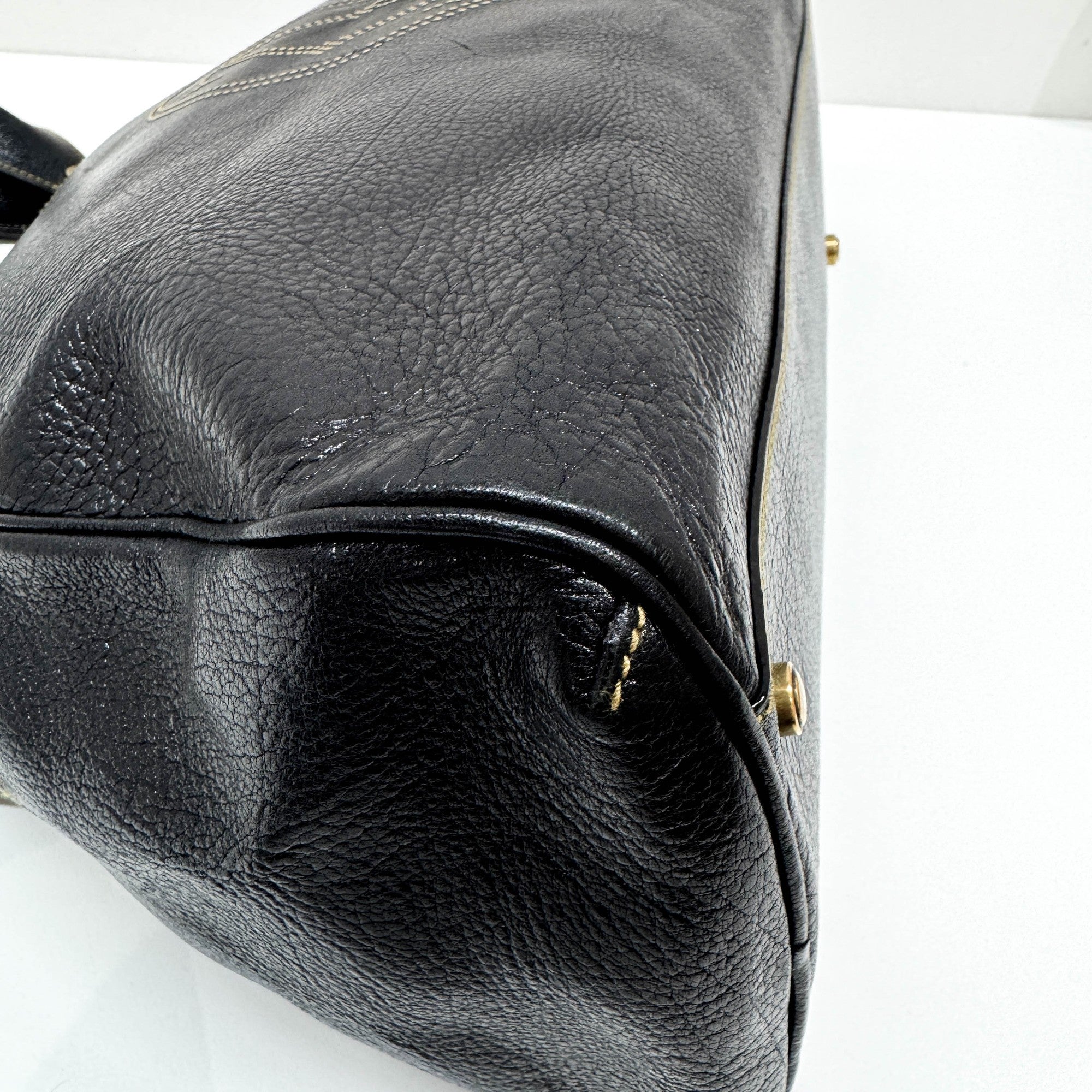 Marcello Black Leather Shoulder Bag