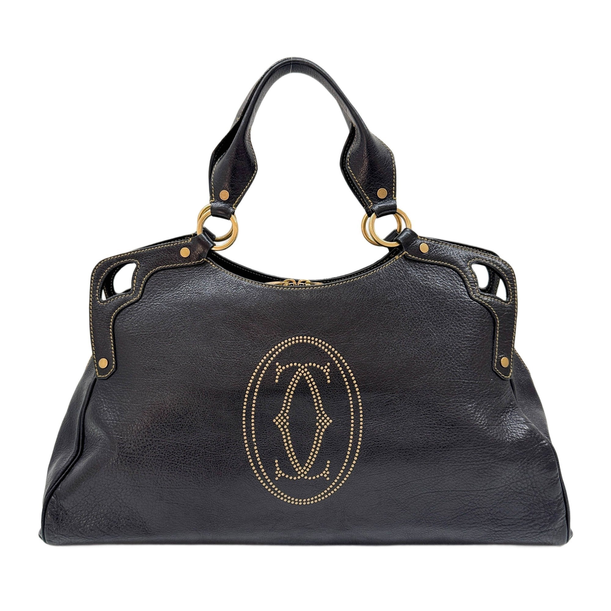 Marcello Black Leather Shoulder Bag