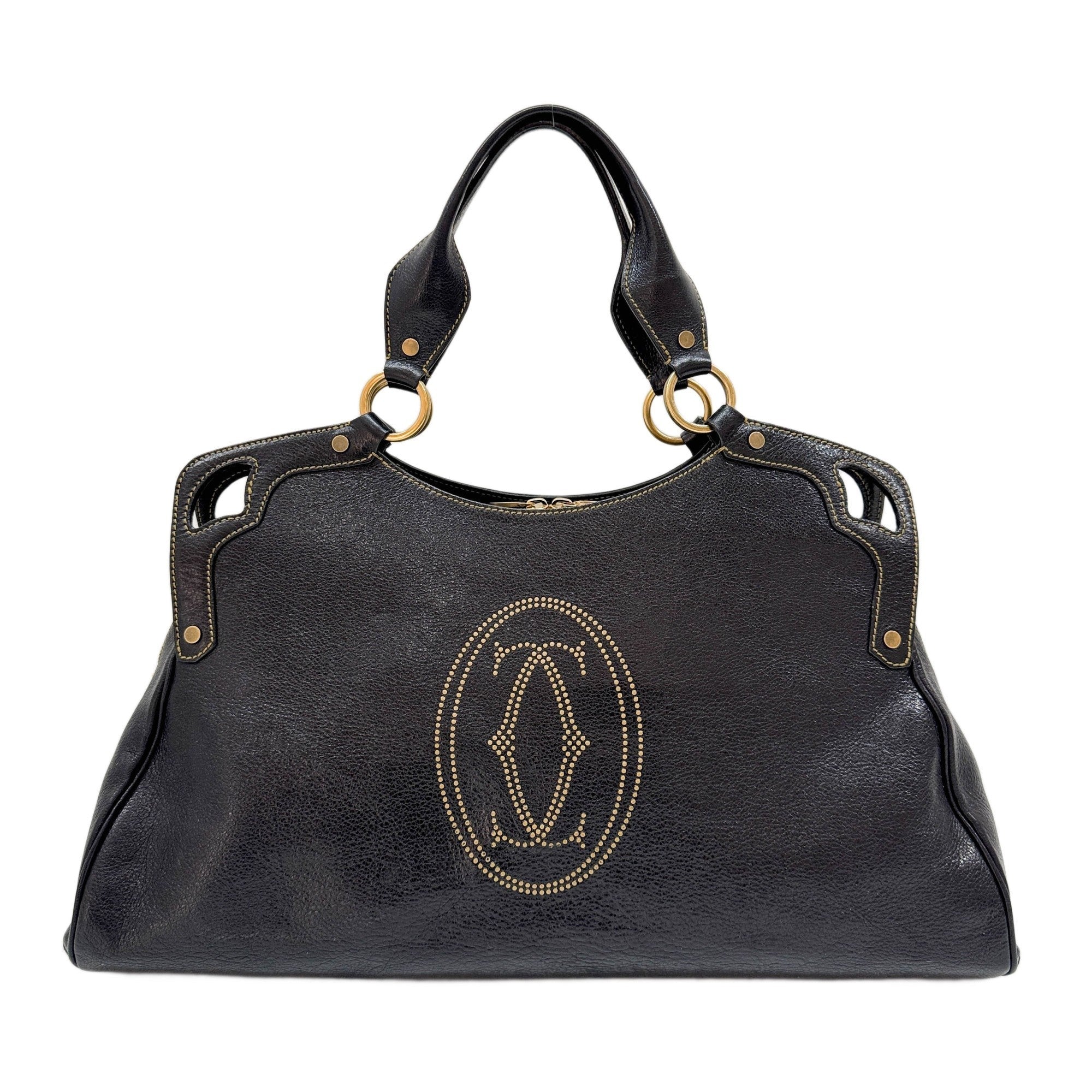 Marcello Black Leather Shoulder Bag