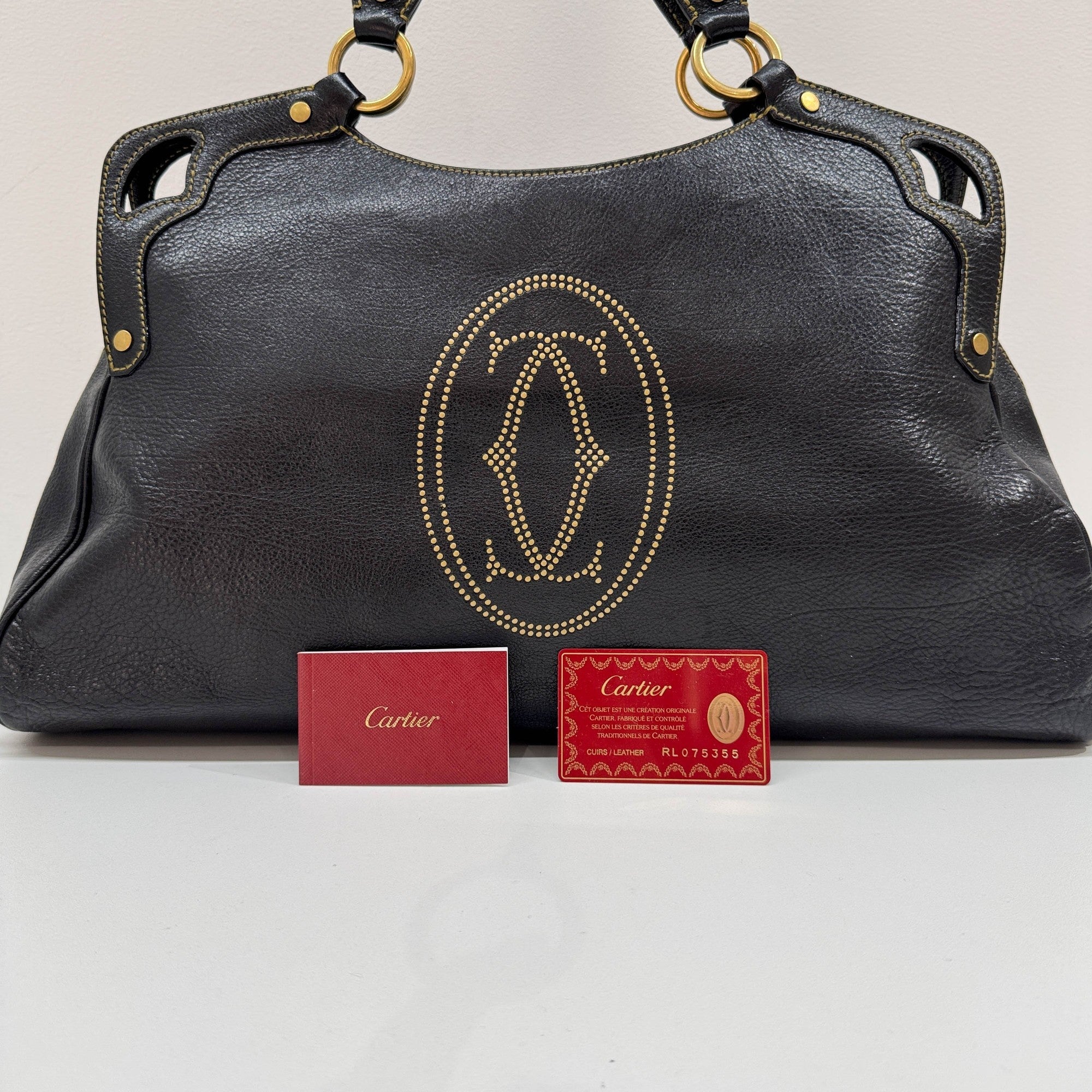 Marcello Black Leather Shoulder Bag