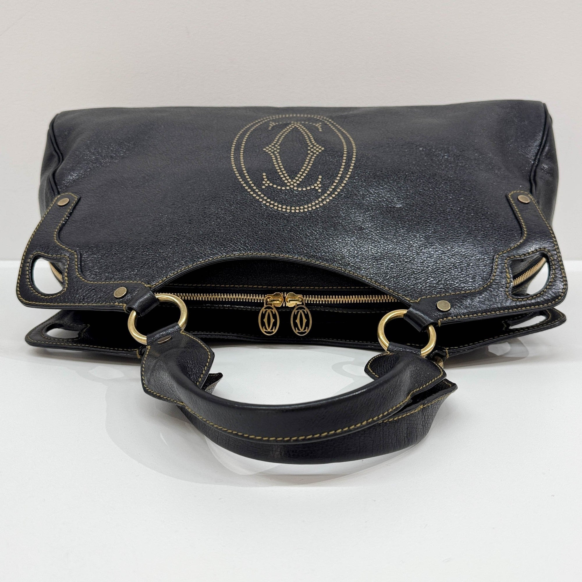 Marcello Black Leather Shoulder Bag