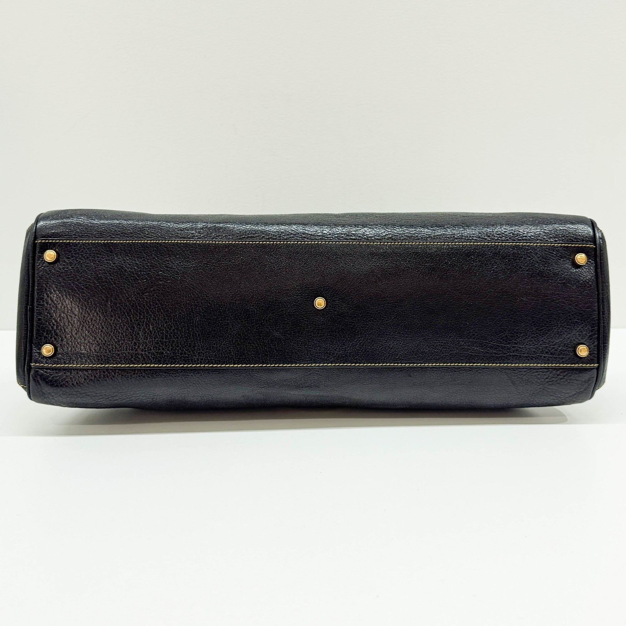 Marcello Black Leather Shoulder Bag