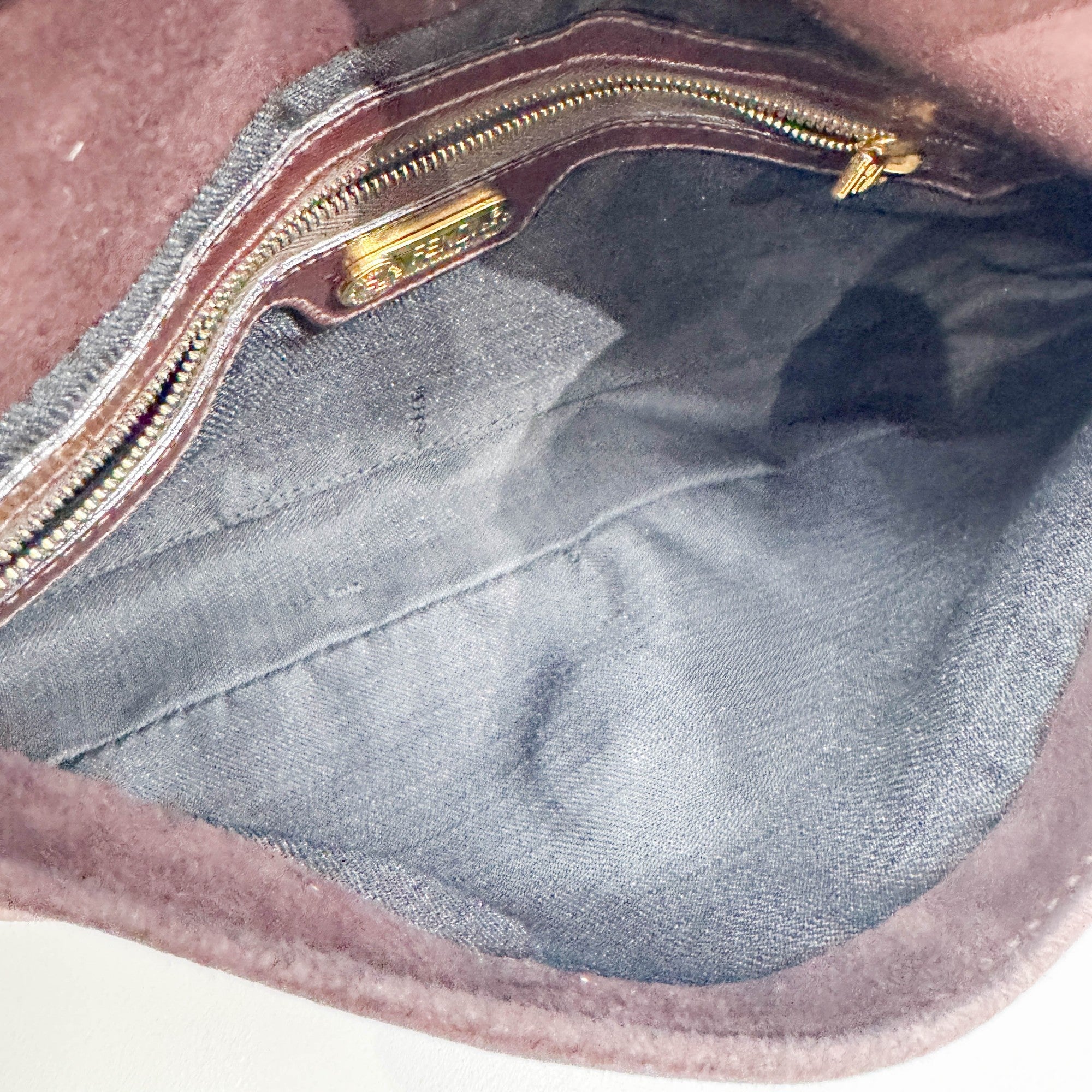 Baguette Brown Suede Shoulder Bag