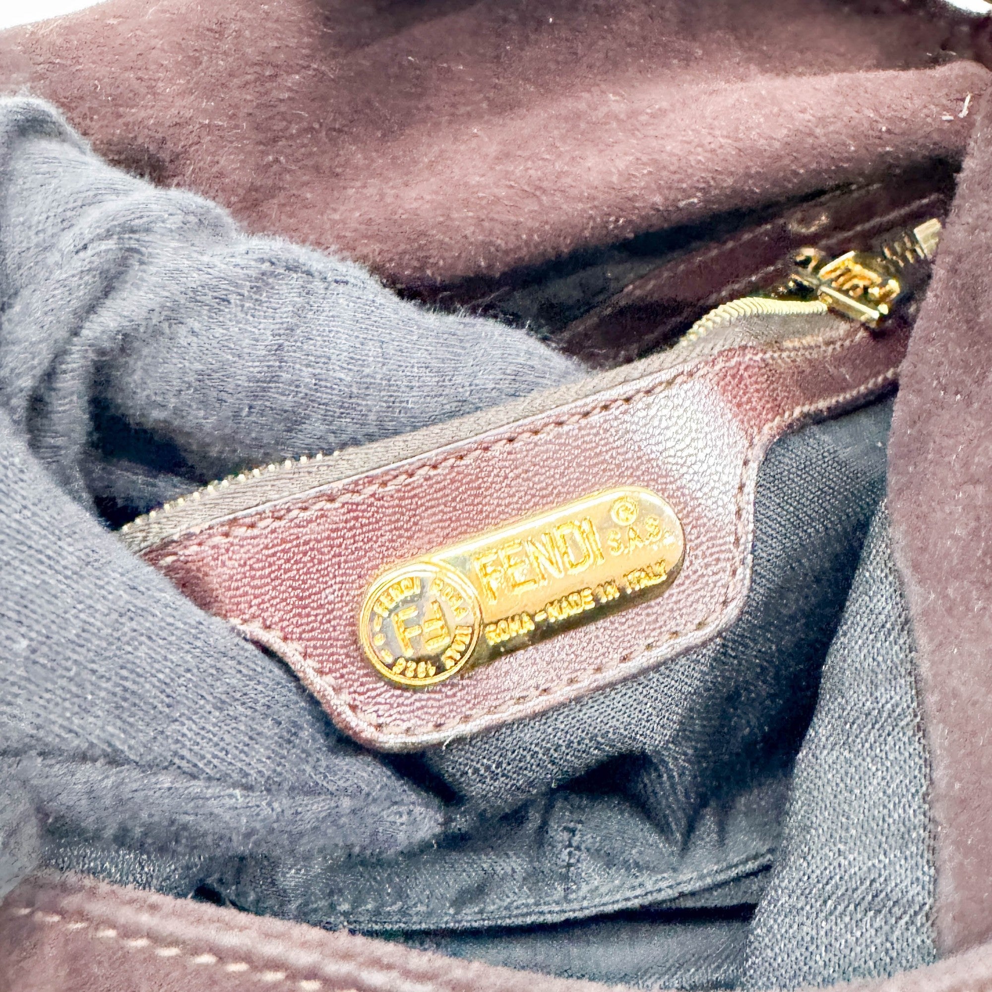 Baguette Brown Suede Shoulder Bag