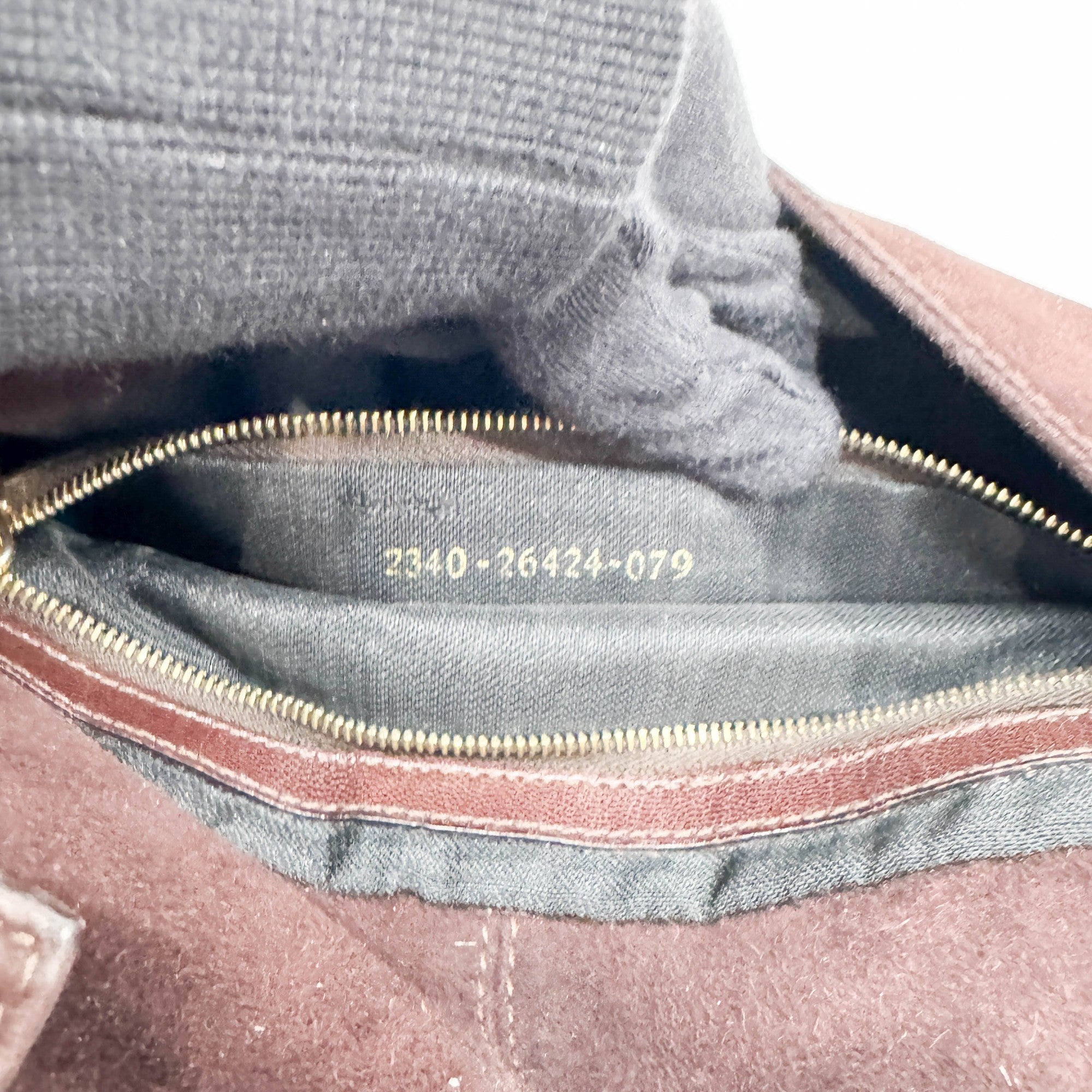 Baguette Brown Suede Shoulder Bag