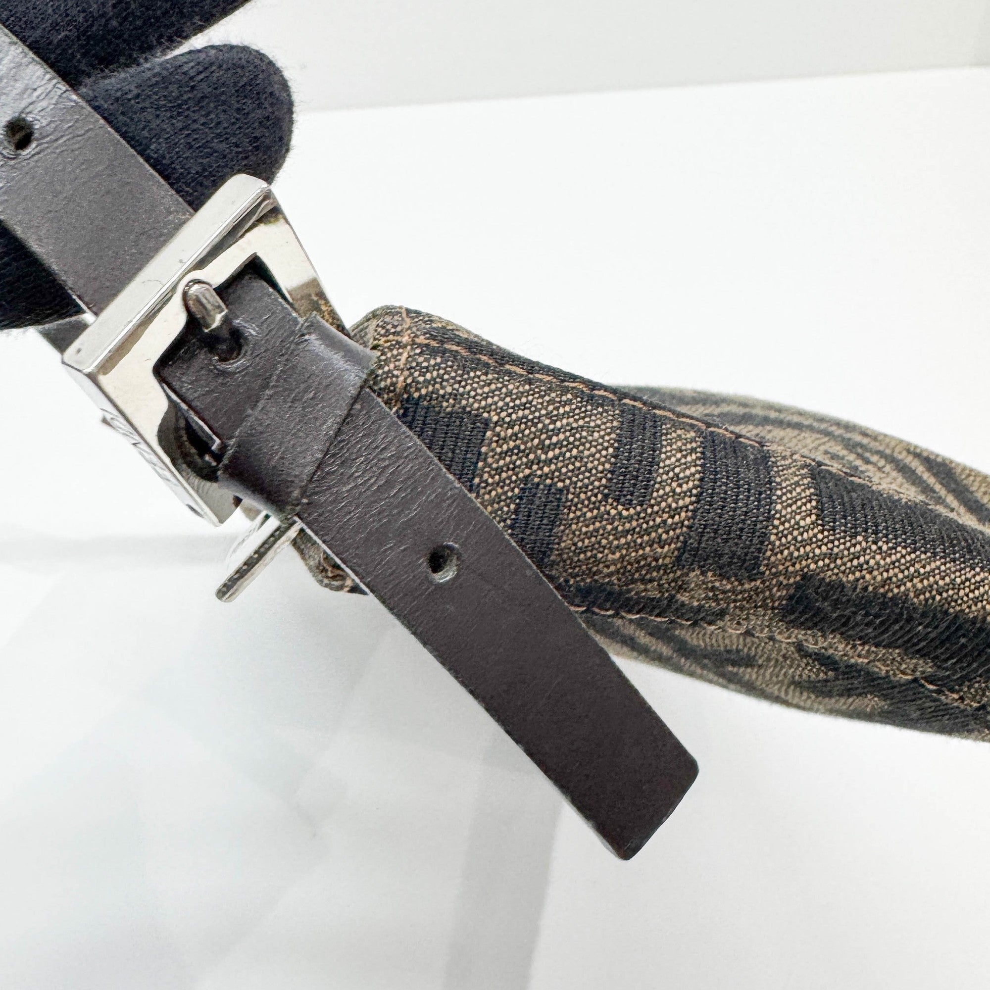 Brown Zucca Canvas Shoulder Bag