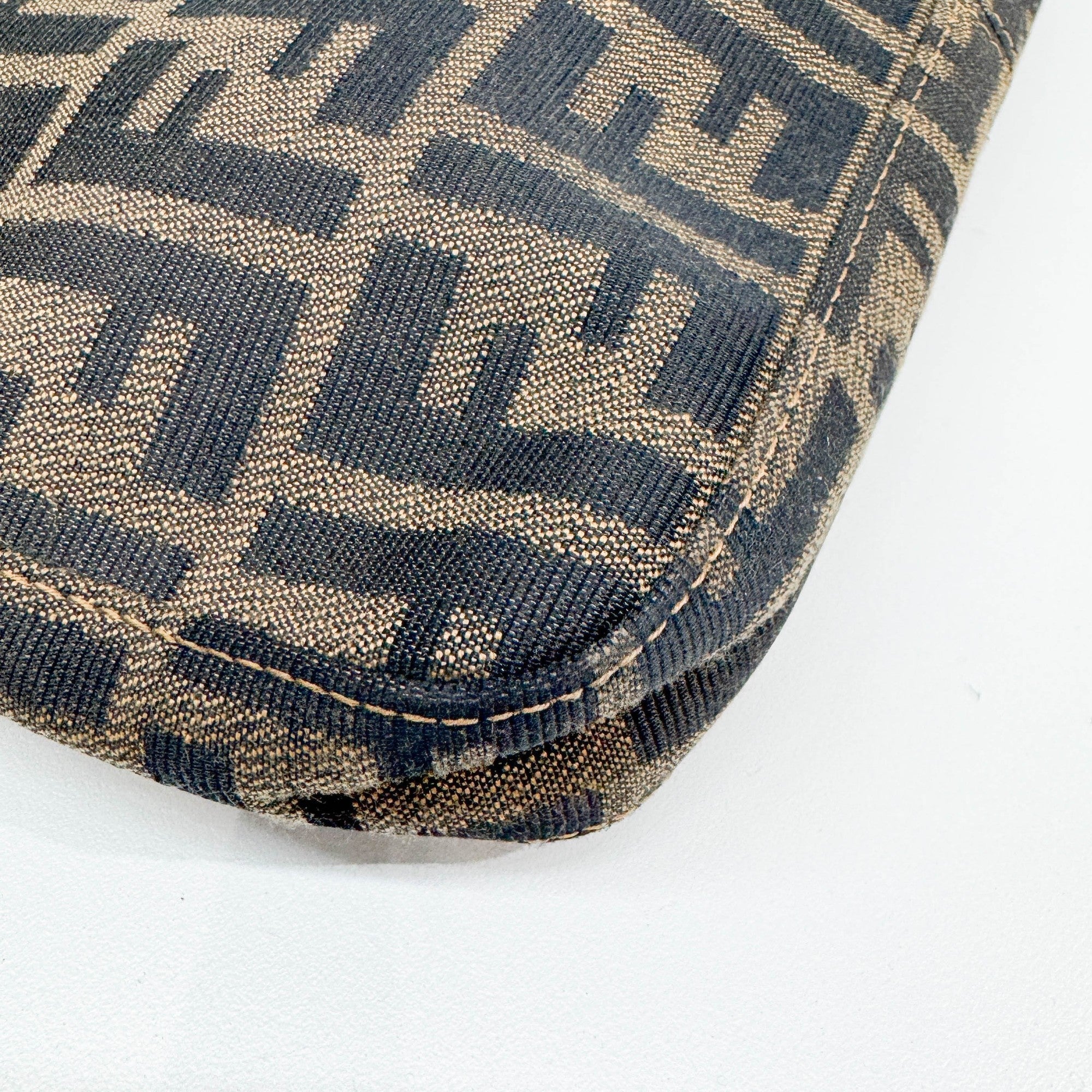 Brown Zucca Canvas Shoulder Bag