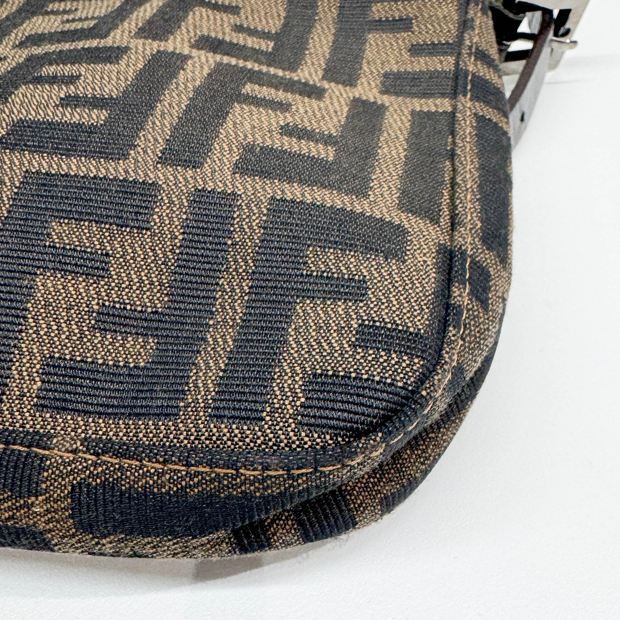 Brown Zucca Canvas Shoulder Bag