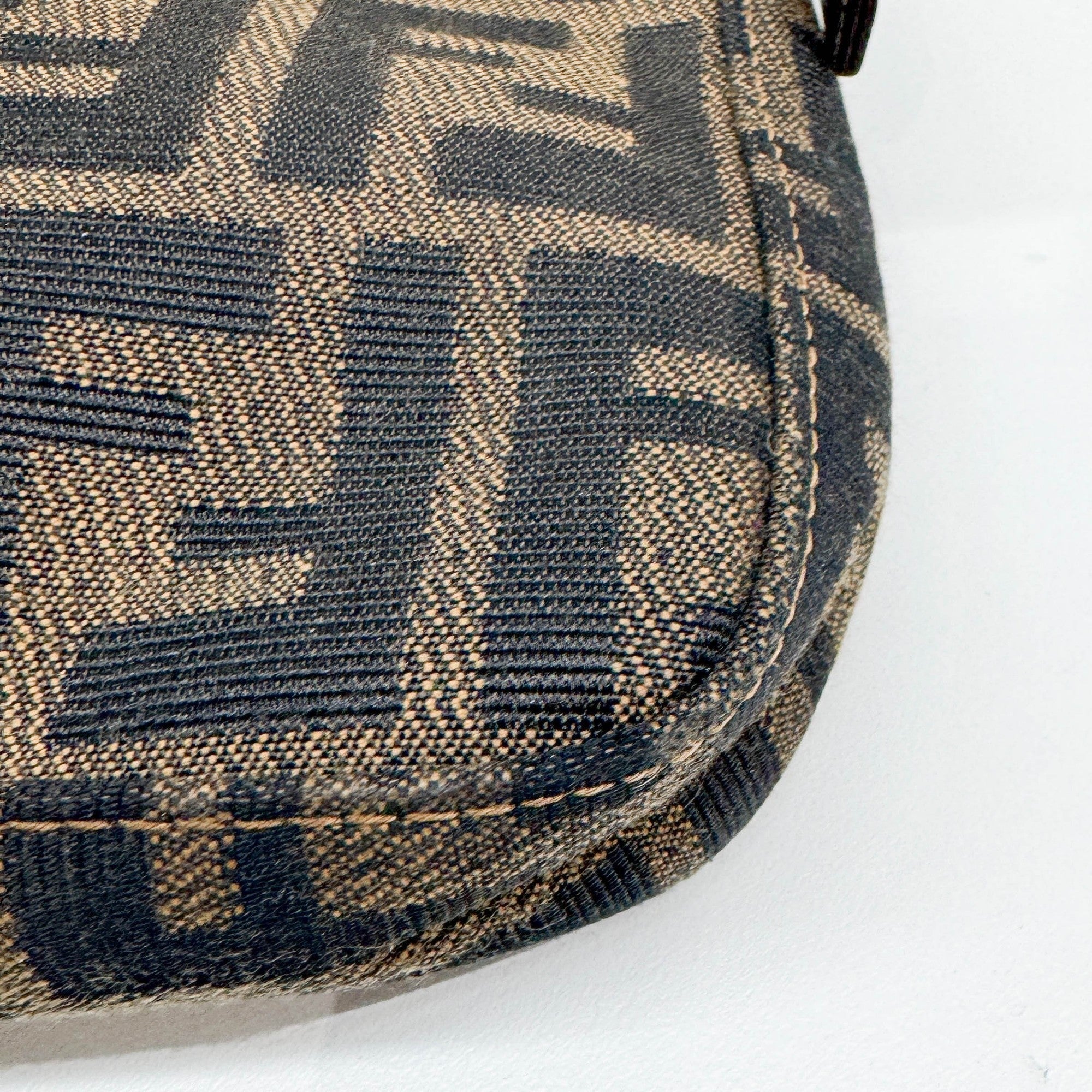 Brown Zucca Canvas Shoulder Bag