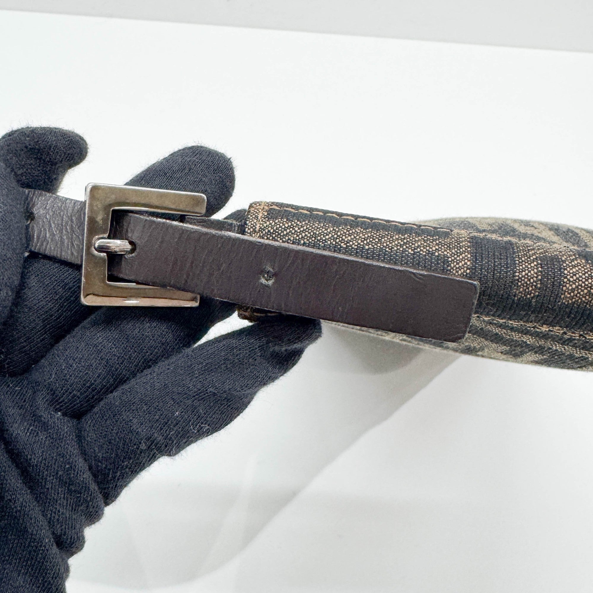 Brown Zucca Canvas Shoulder Bag