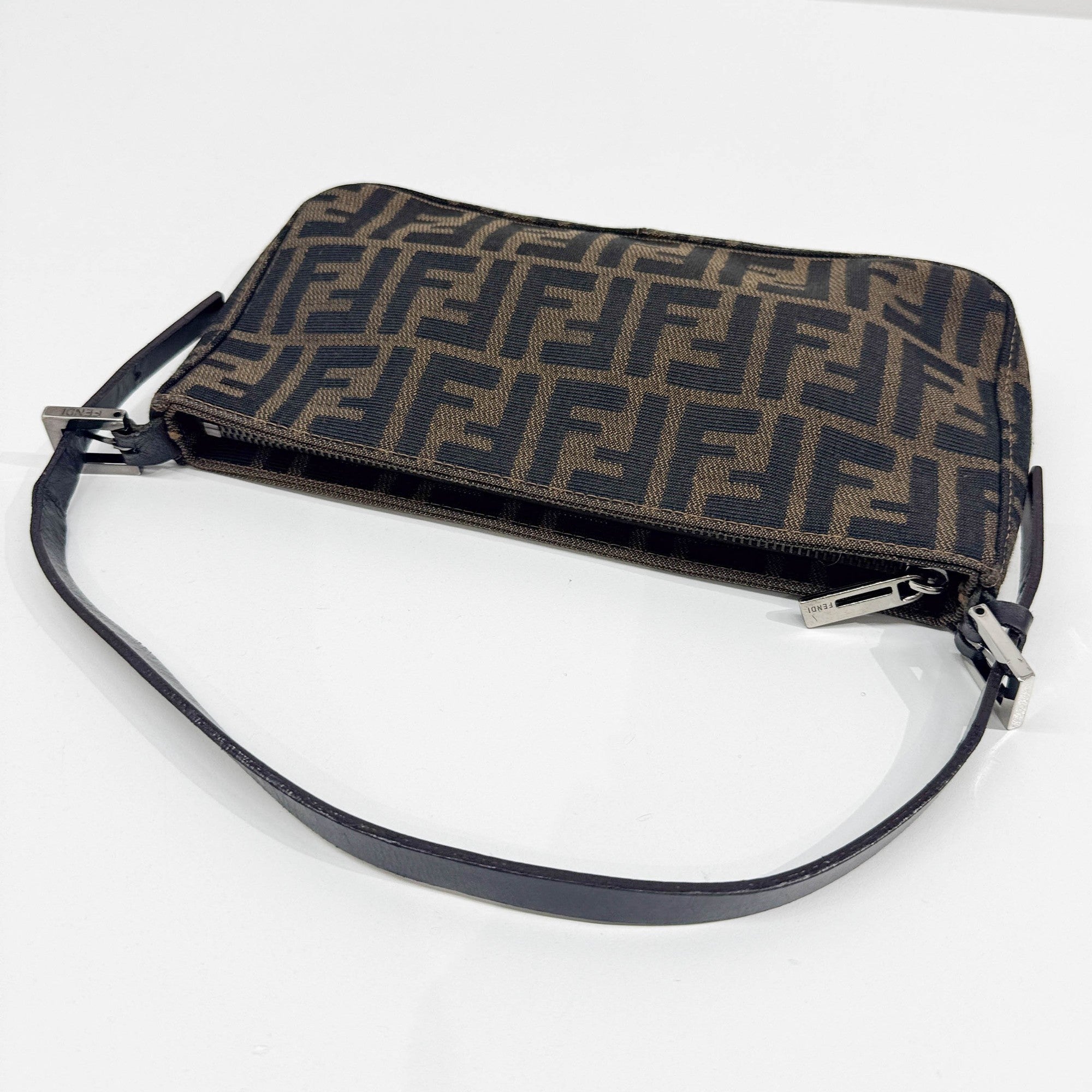 Brown Zucca Canvas Shoulder Bag