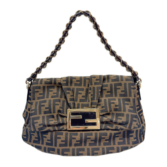 Mia Brown Zucca Canvas Shoulder Bag