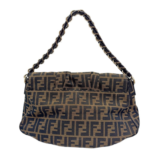 Mia Brown Zucca Canvas Shoulder Bag