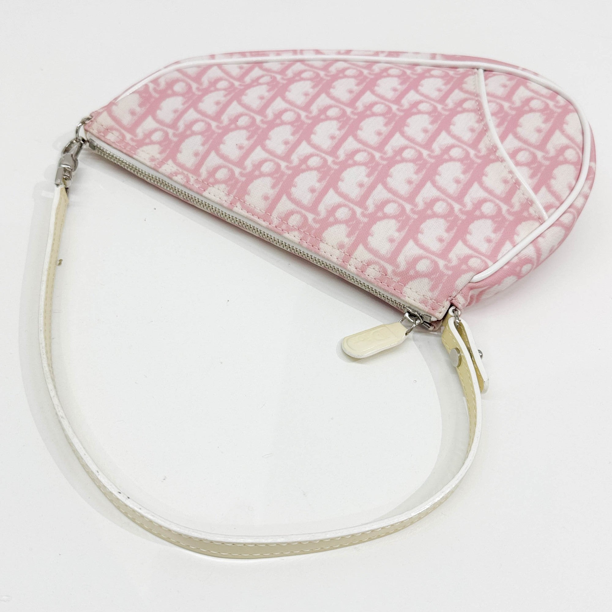Saddle Pouch Pink Trotter Canvas Shoulder Bag