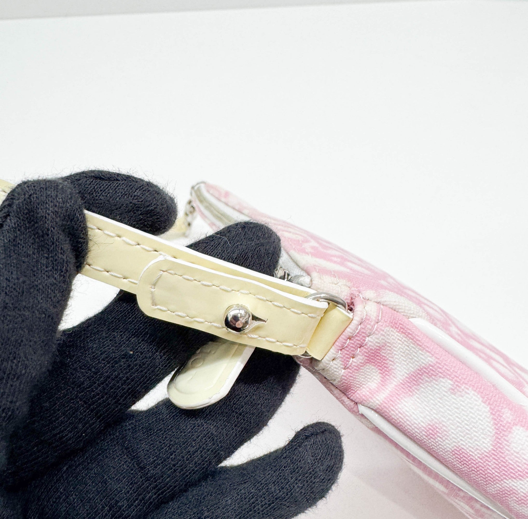 Saddle Pouch Pink Trotter Canvas Shoulder Bag