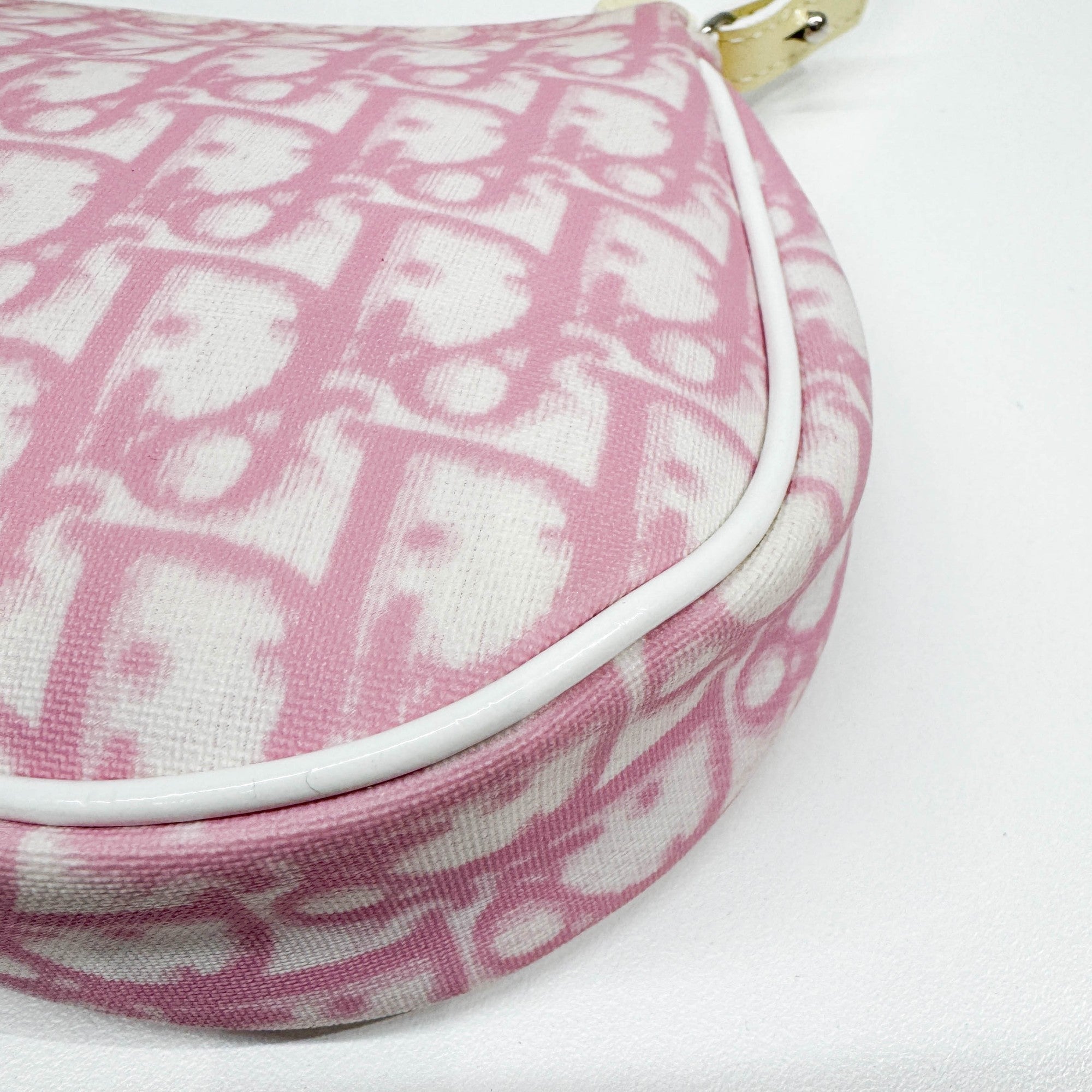 Saddle Pouch Pink Trotter Canvas Shoulder Bag