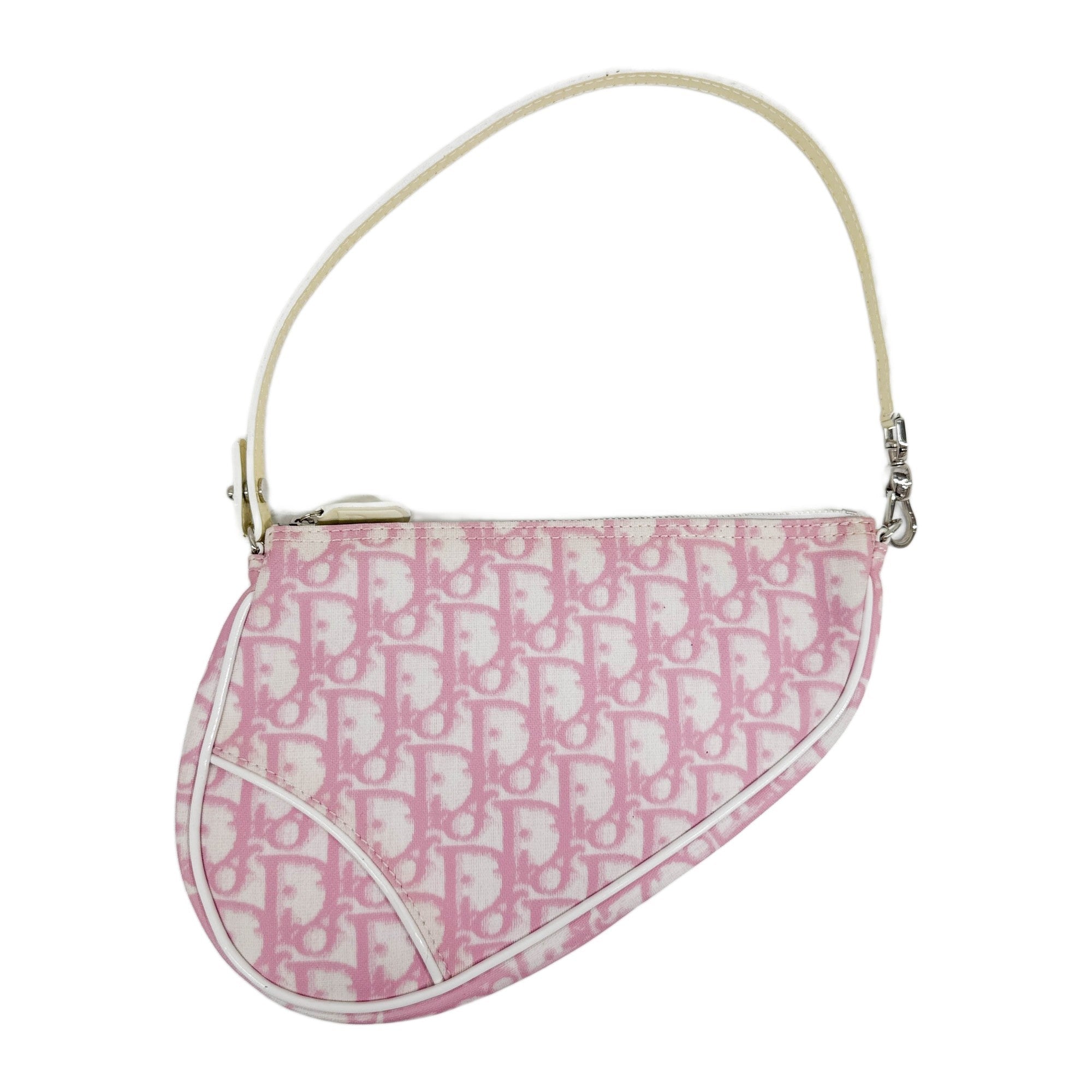 Saddle Pouch Pink Trotter Canvas Shoulder Bag