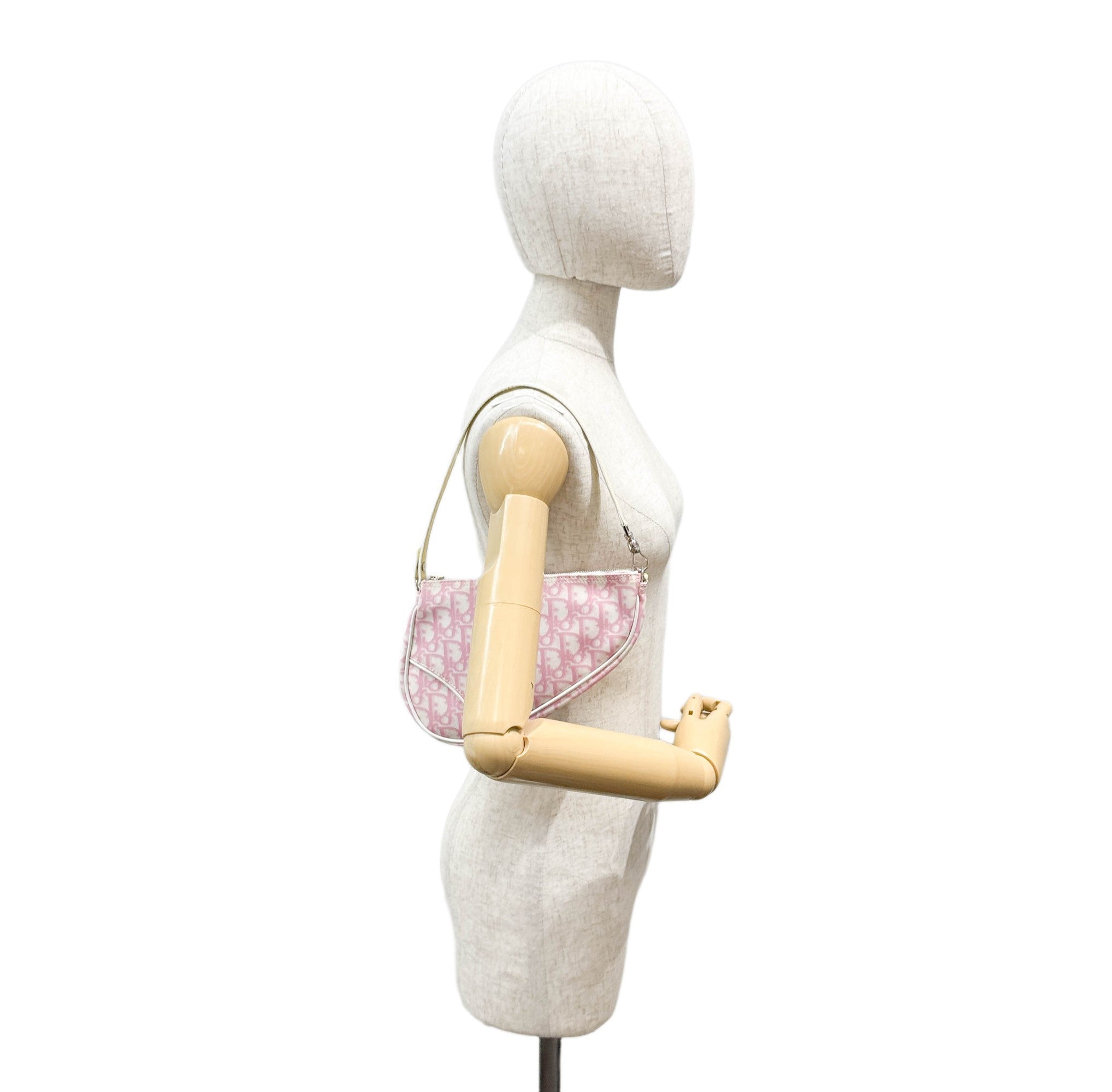 Saddle Pouch Pink Trotter Canvas Shoulder Bag