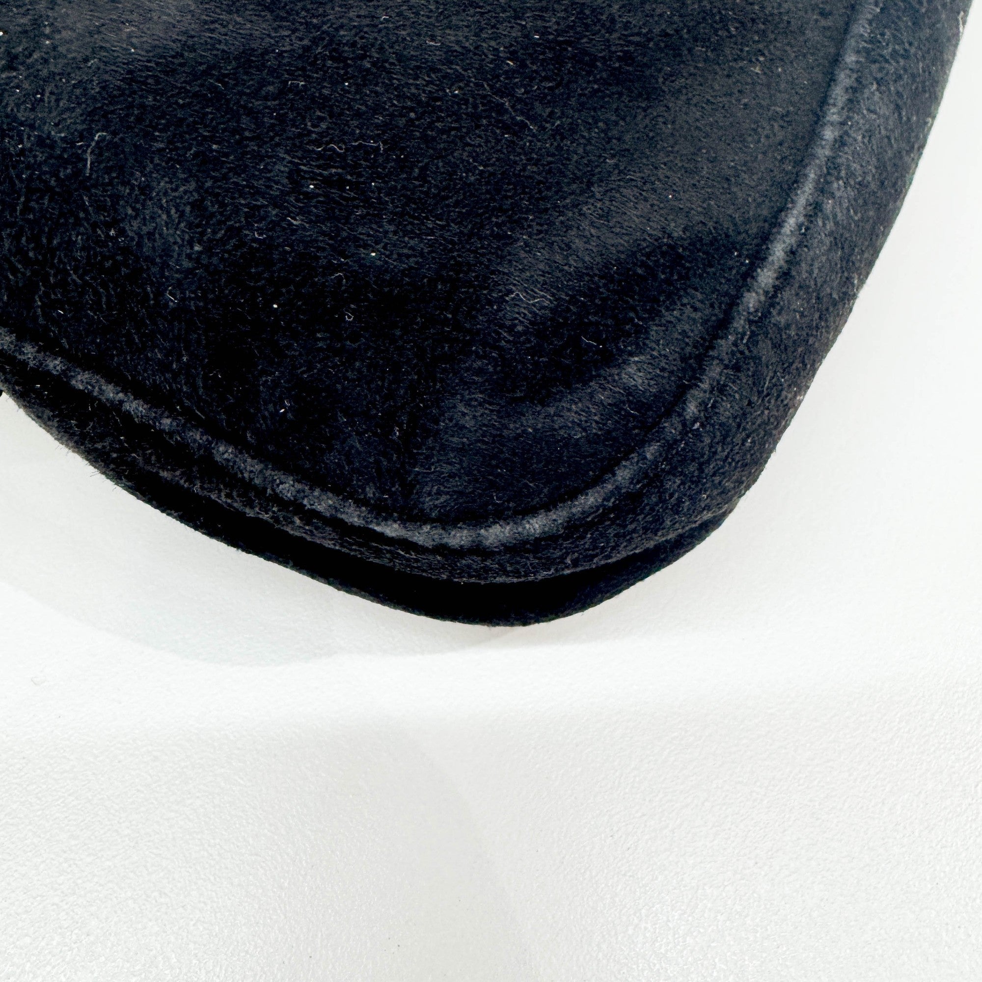 Baguette Black Suede Shoulder Bag