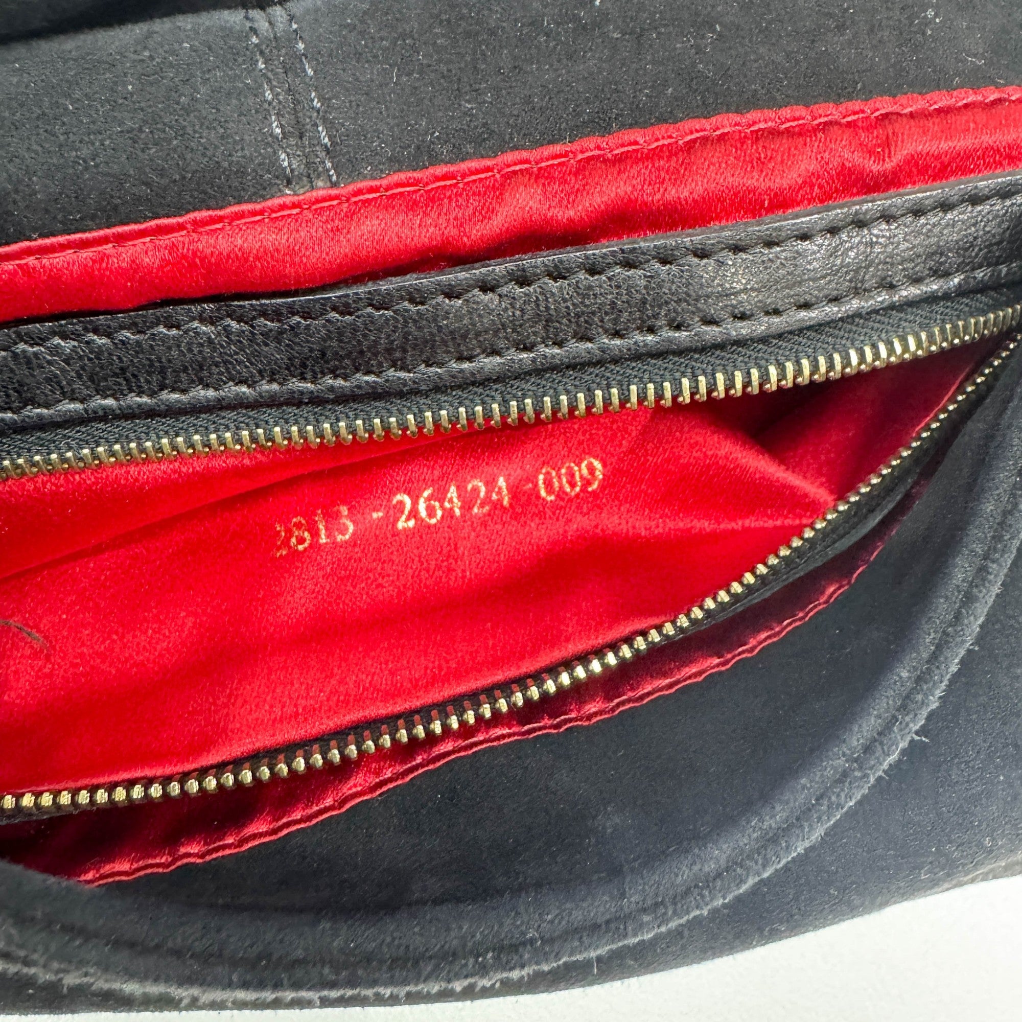 Baguette Black Suede Shoulder Bag